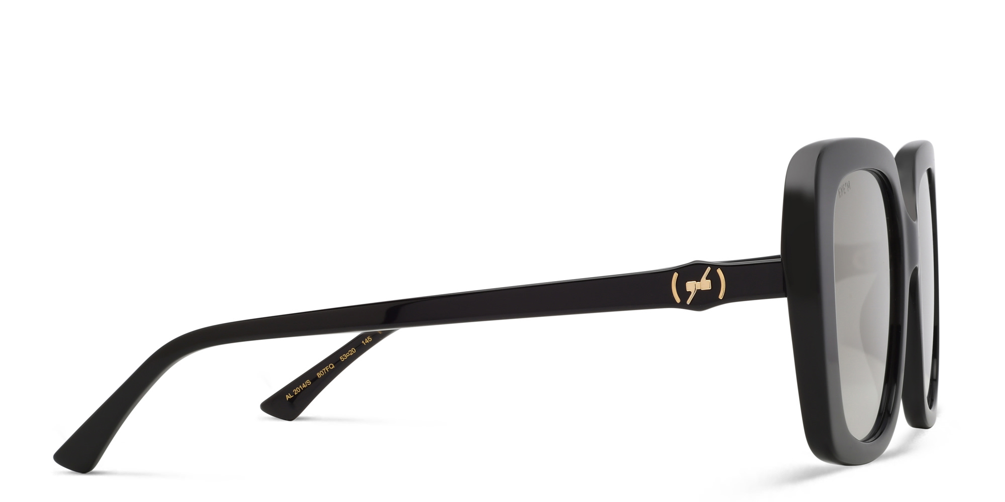 EYE'M Square Sunglasses in Black – Product Photo 3