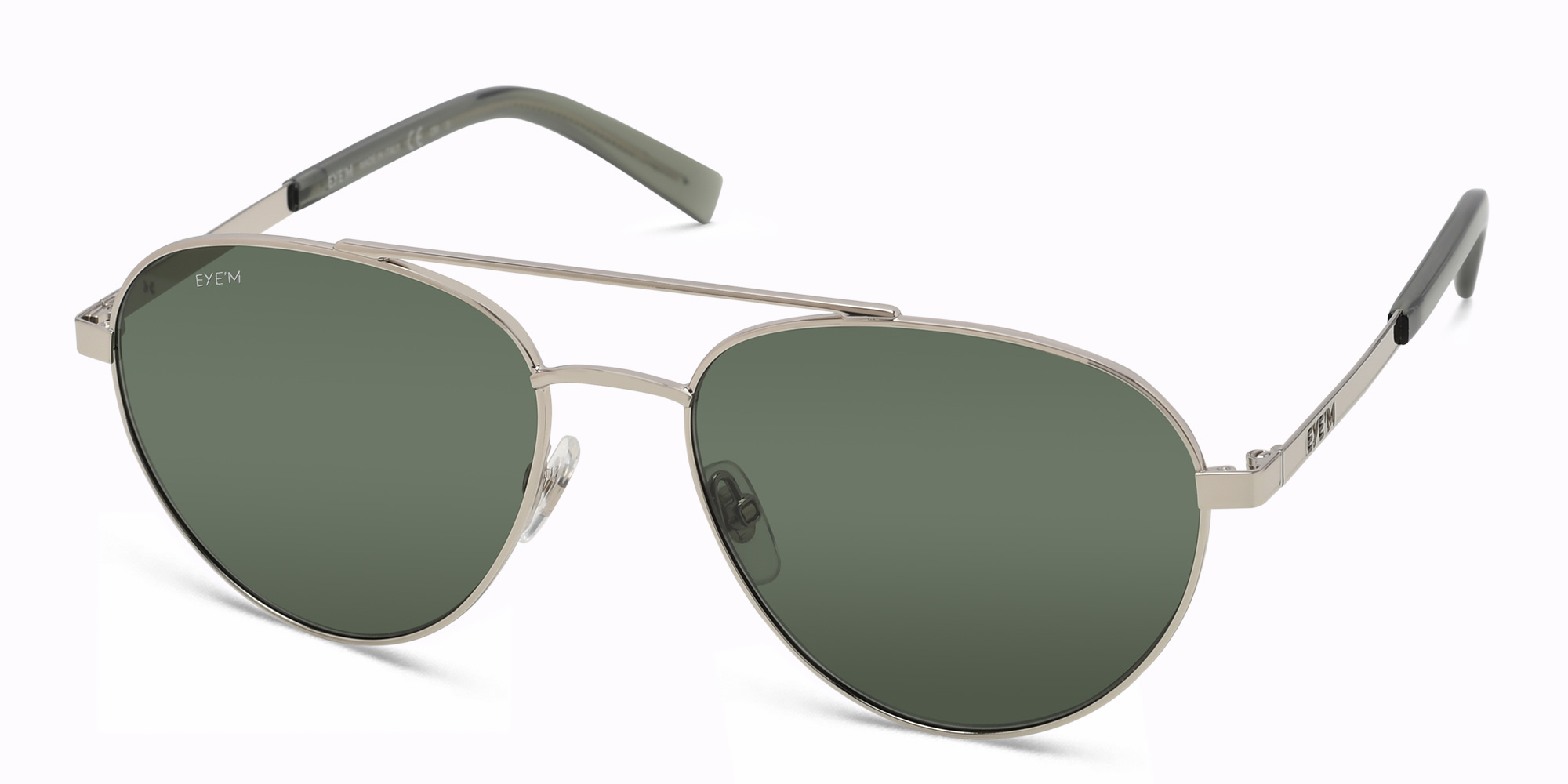 نظارة شمسية بإطار أفياتور من EYE'M بلون فضي - صورة المنتج 2
