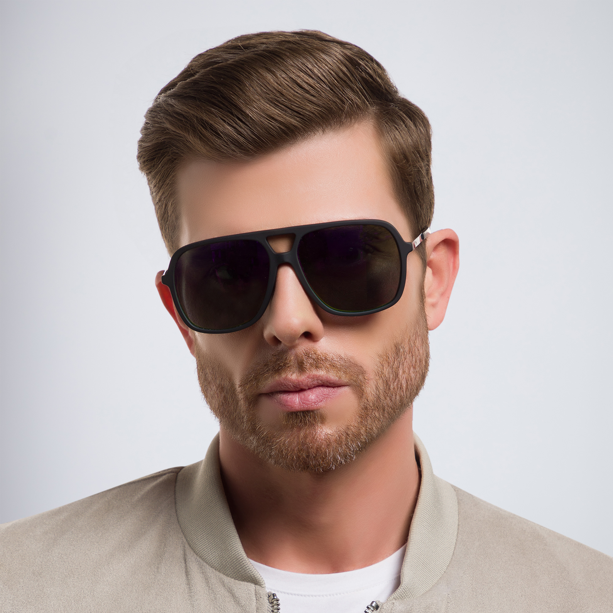 Shop EYE'M Rectangle Sunglasses in Black online.