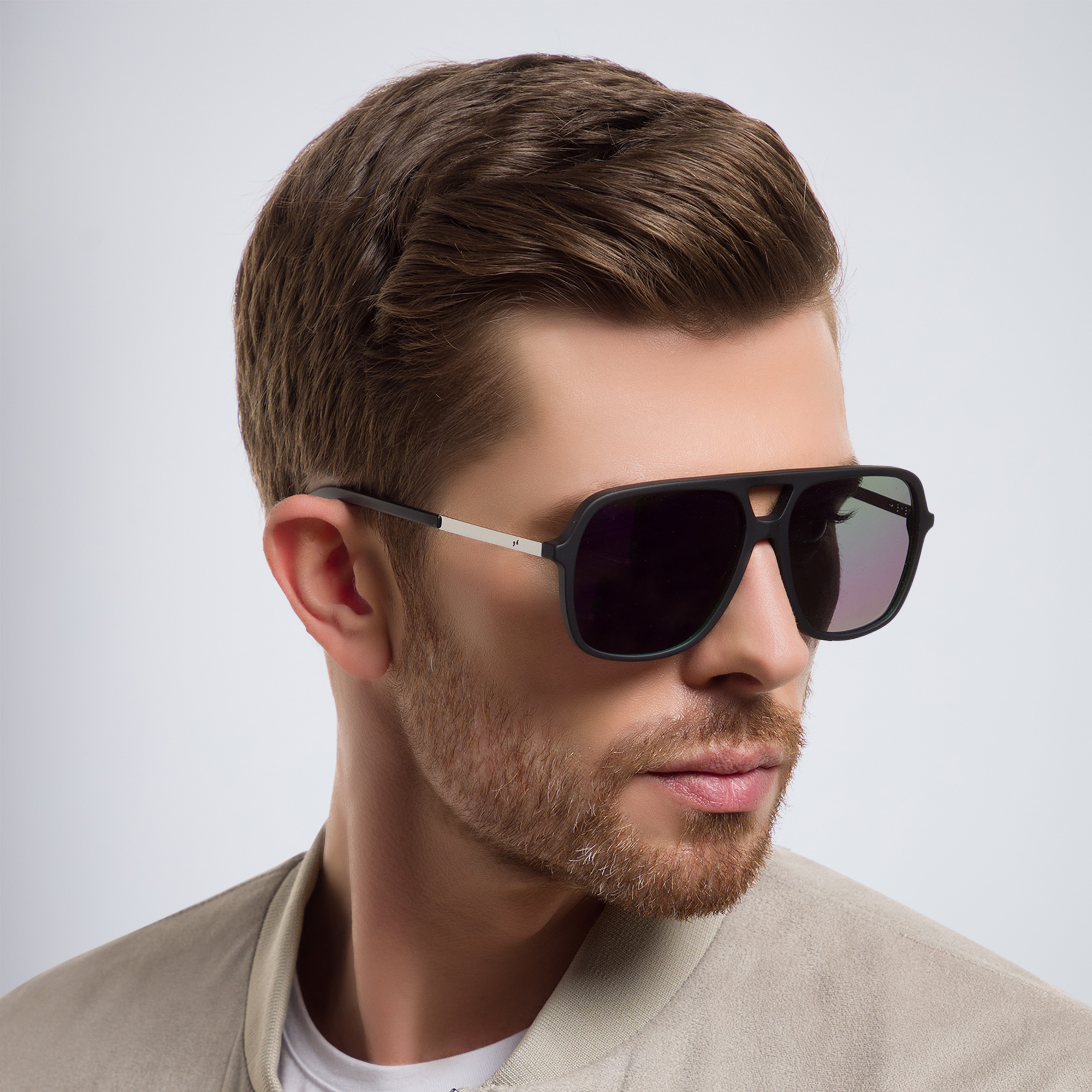 Shop EYE'M Rectangle Sunglasses in Black online.