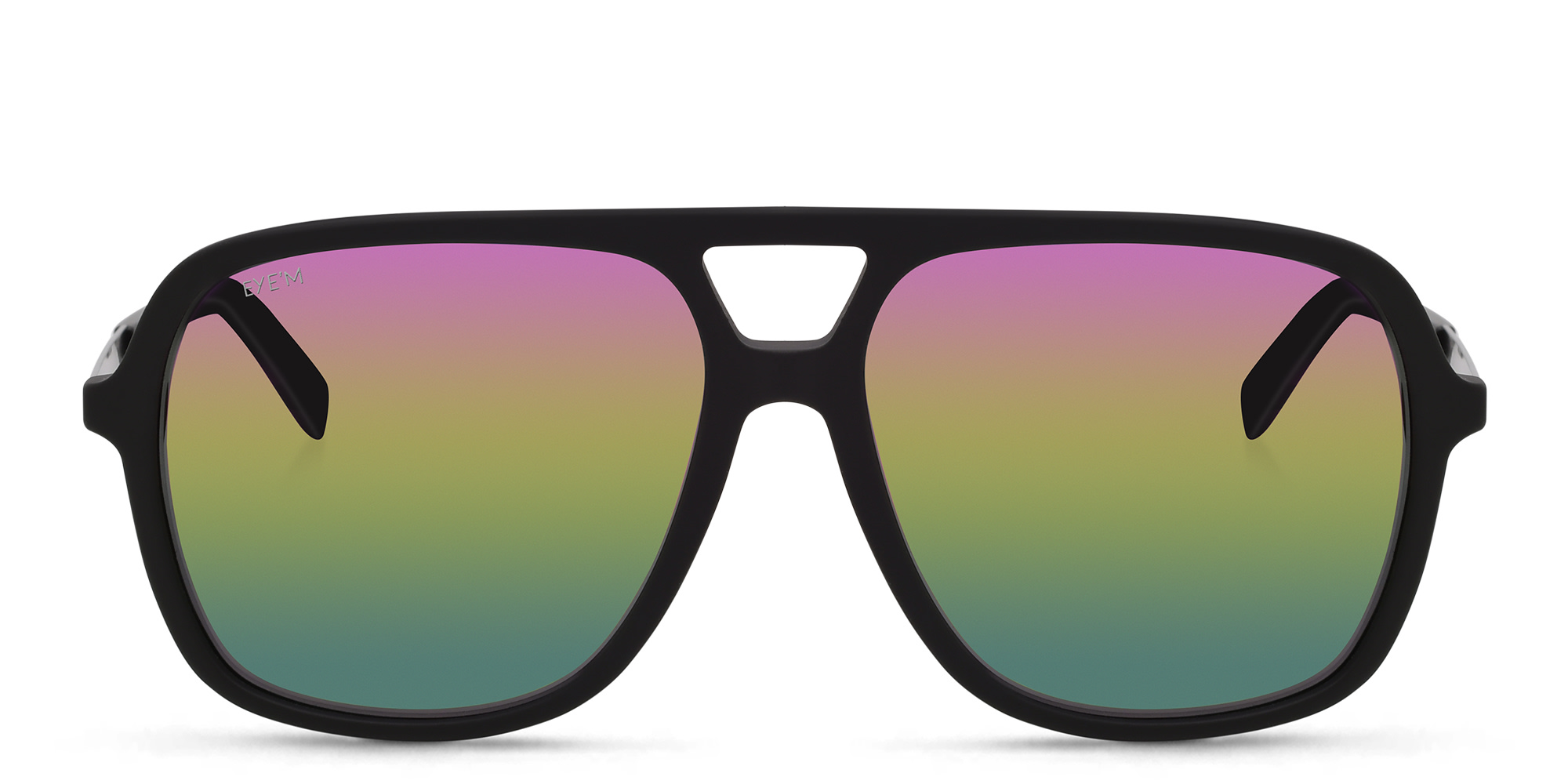 Shop EYE'M Rectangle Sunglasses in Black online.