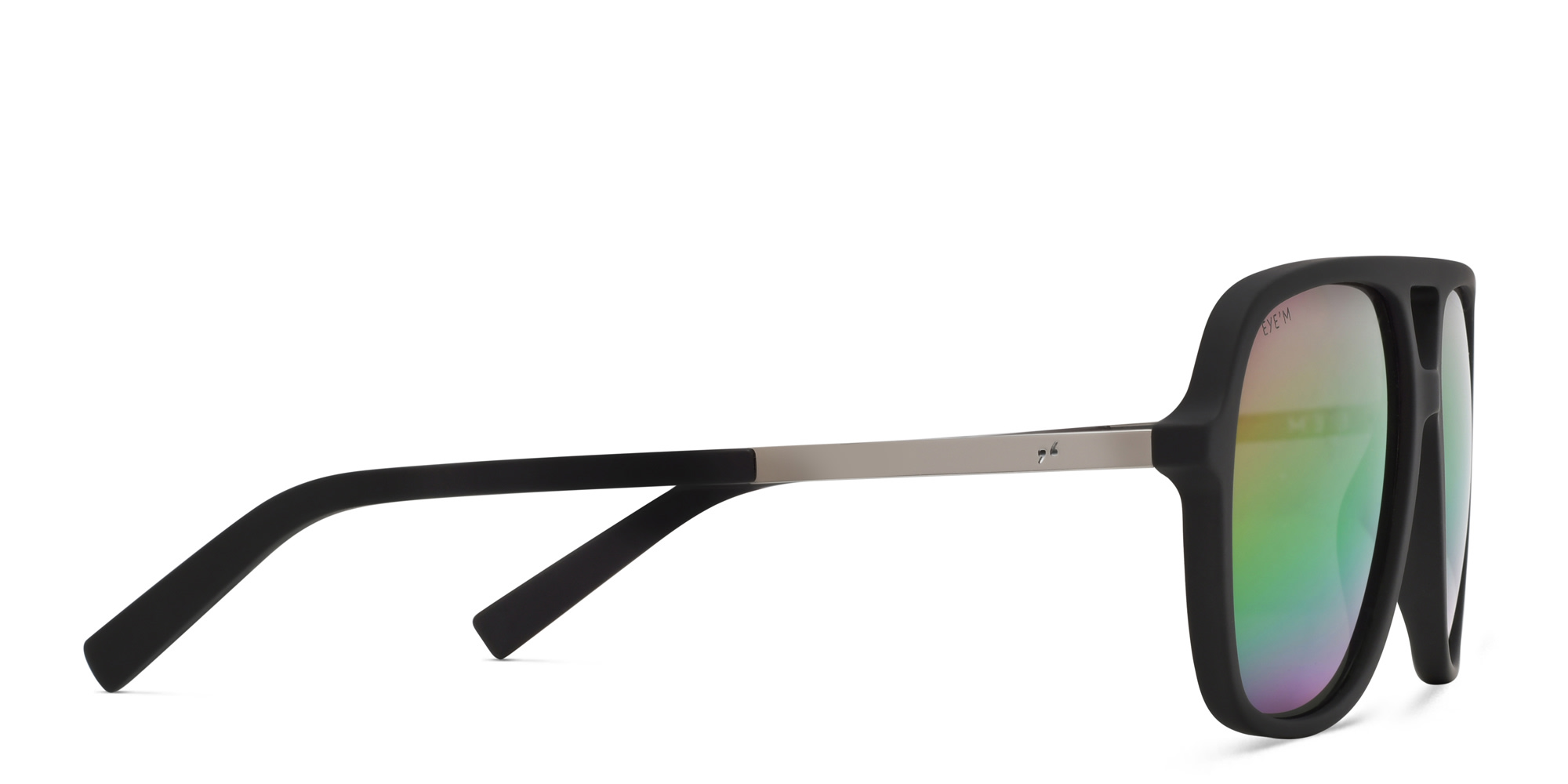 Shop EYE'M Rectangle Sunglasses in Black online.
