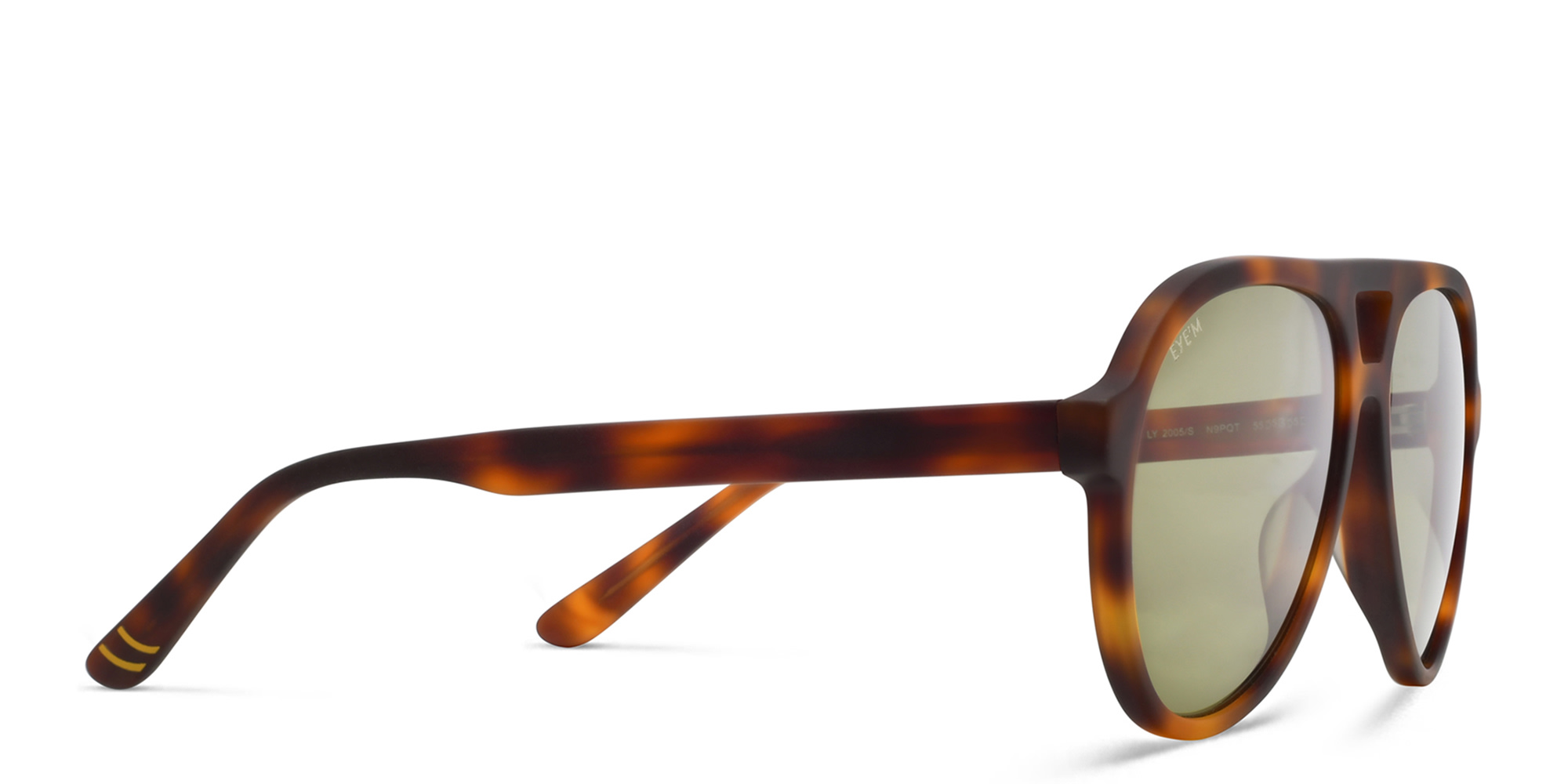 EYE'M Kids Aviator Sunglasses in Havana – Product Photo 3