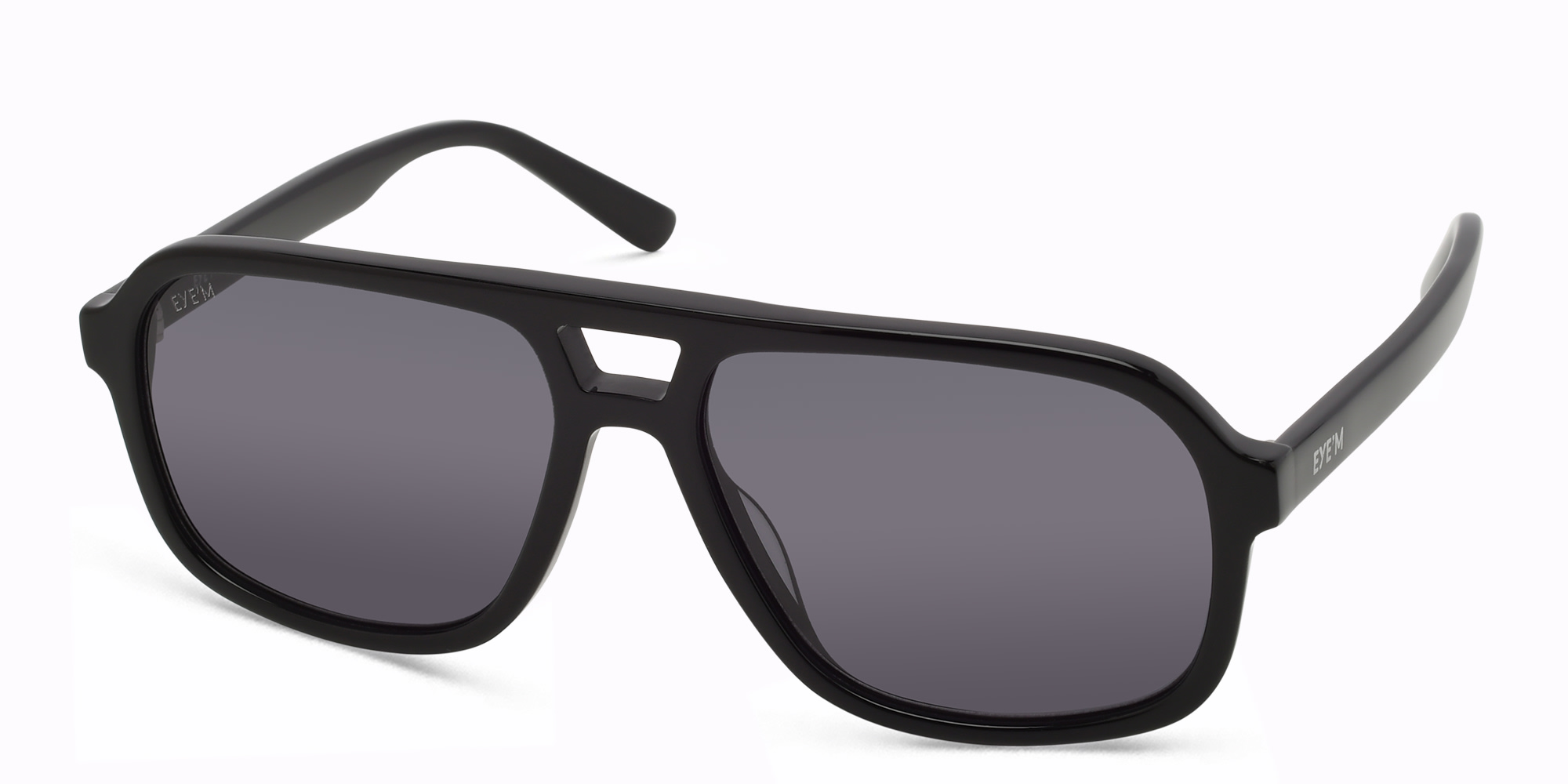 EYE'M Kids Aviator Sunglasses in Black – Product Photo 2