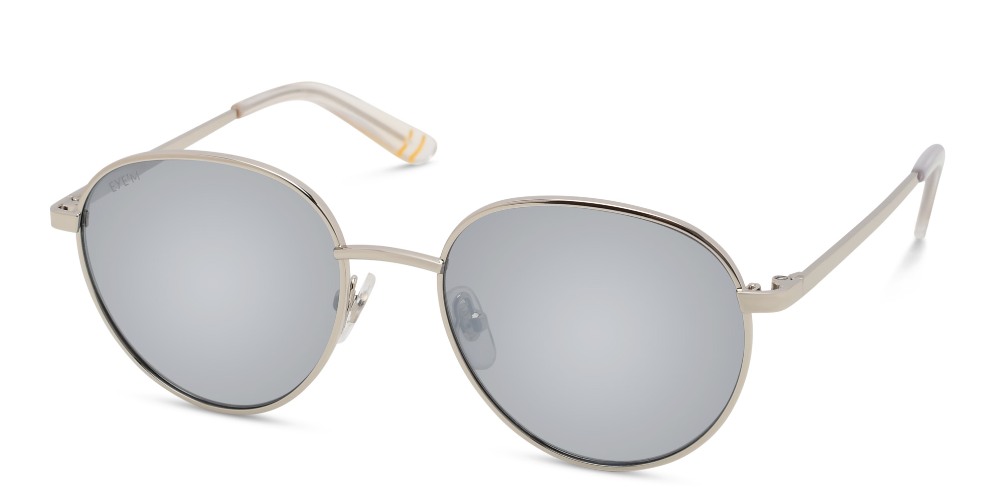 Shop EYE'M Kids Round Sunglasses in Silver online.