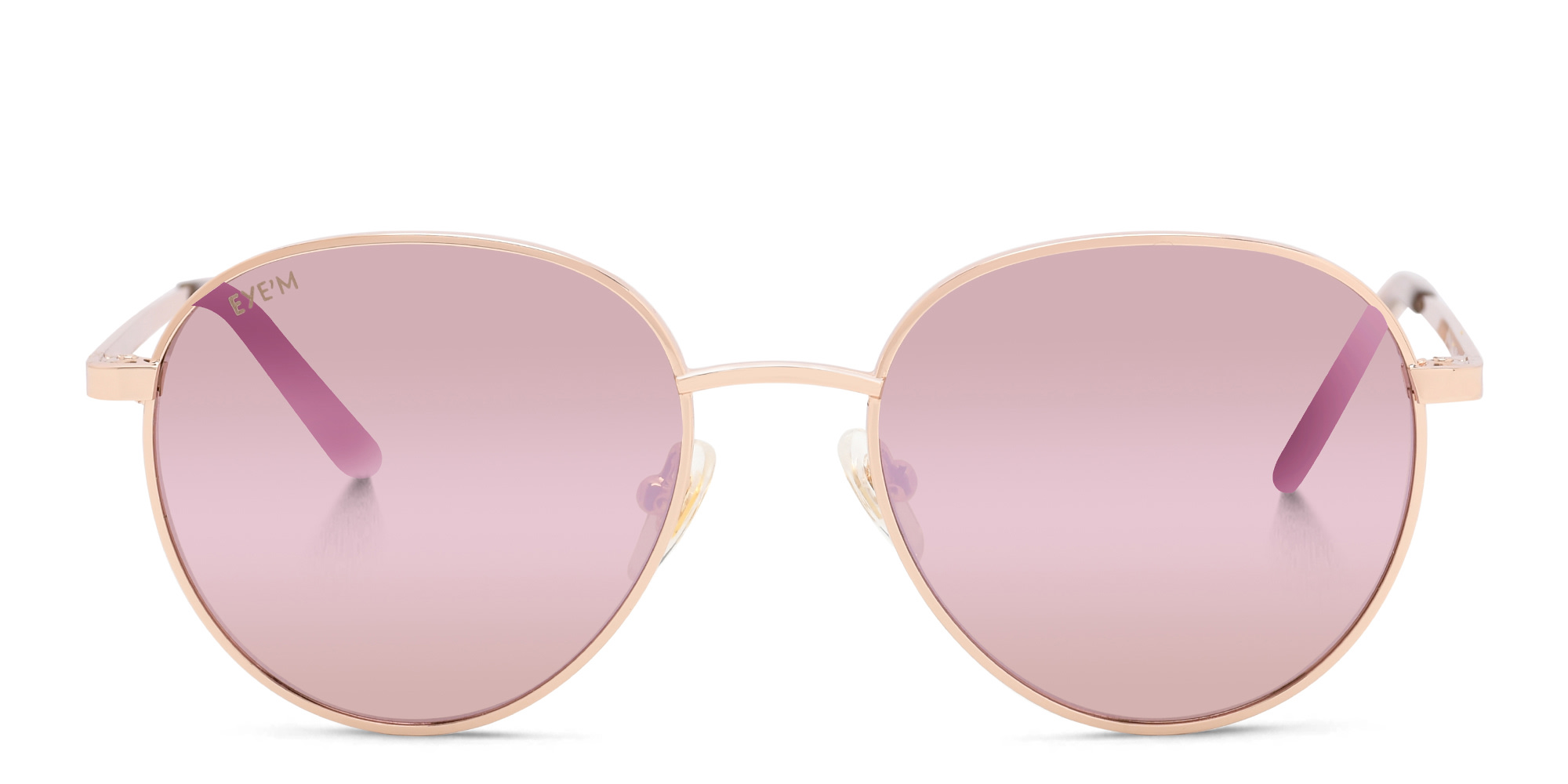 Shop EYE'M Kids Round Sunglasses in Gold online.