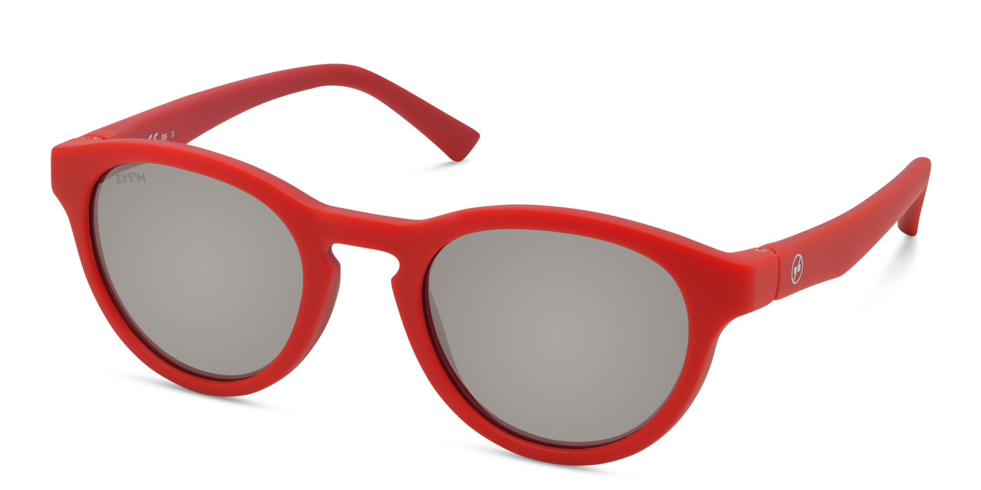 EYE'M Kids Round Sunglasses in Red – Product Photo 2