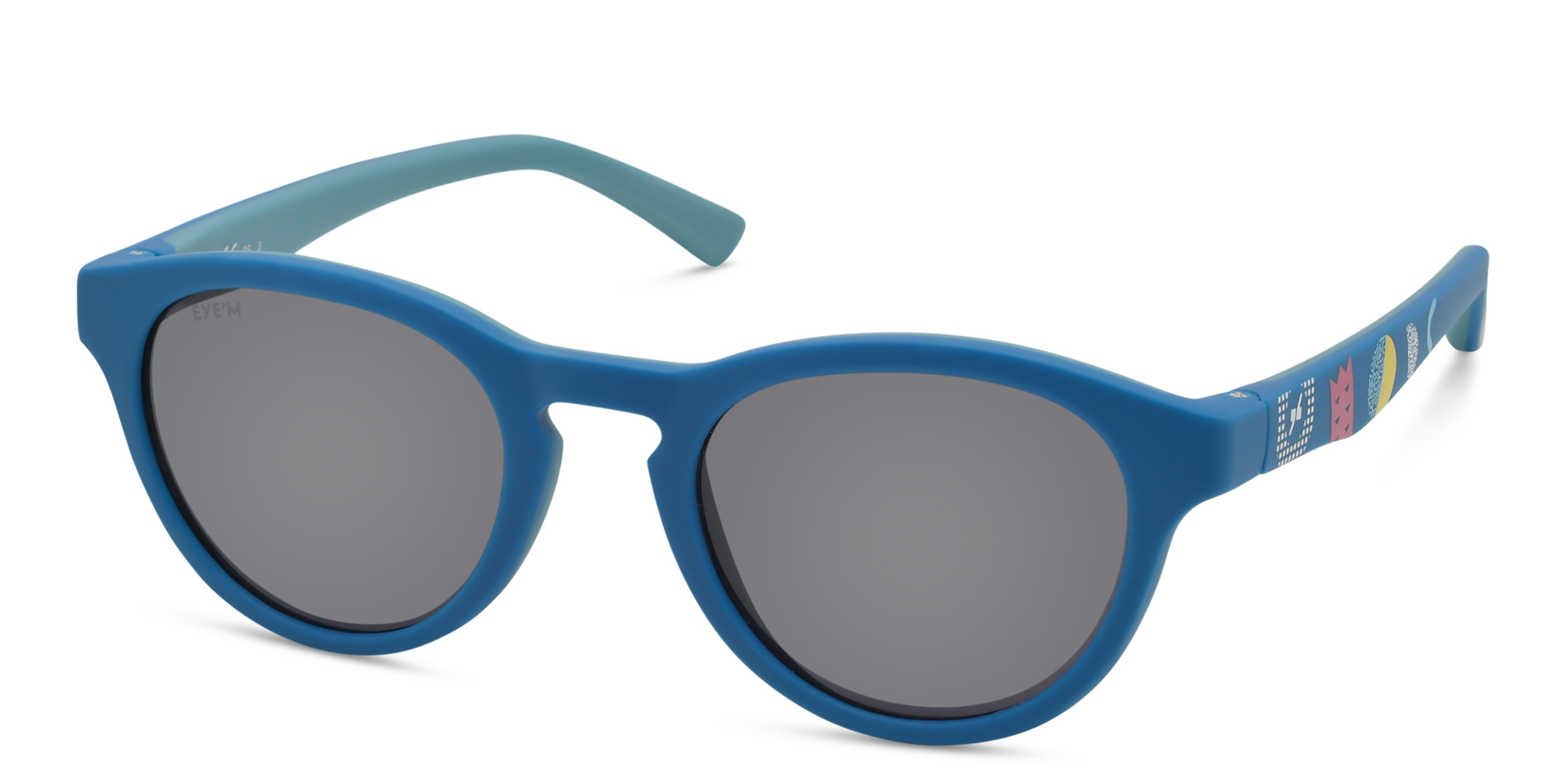 Shop EYE'M Kids Round Sunglasses in Blue online.