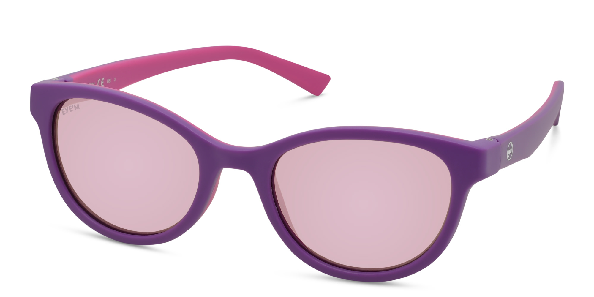 EYE'M Kids Cat Eye Sunglasses in Purple – Product Photo 2