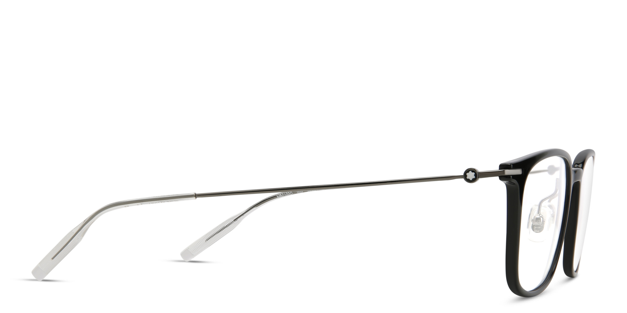 Shop MONTBLANC Square Eyeglasses in Black online.