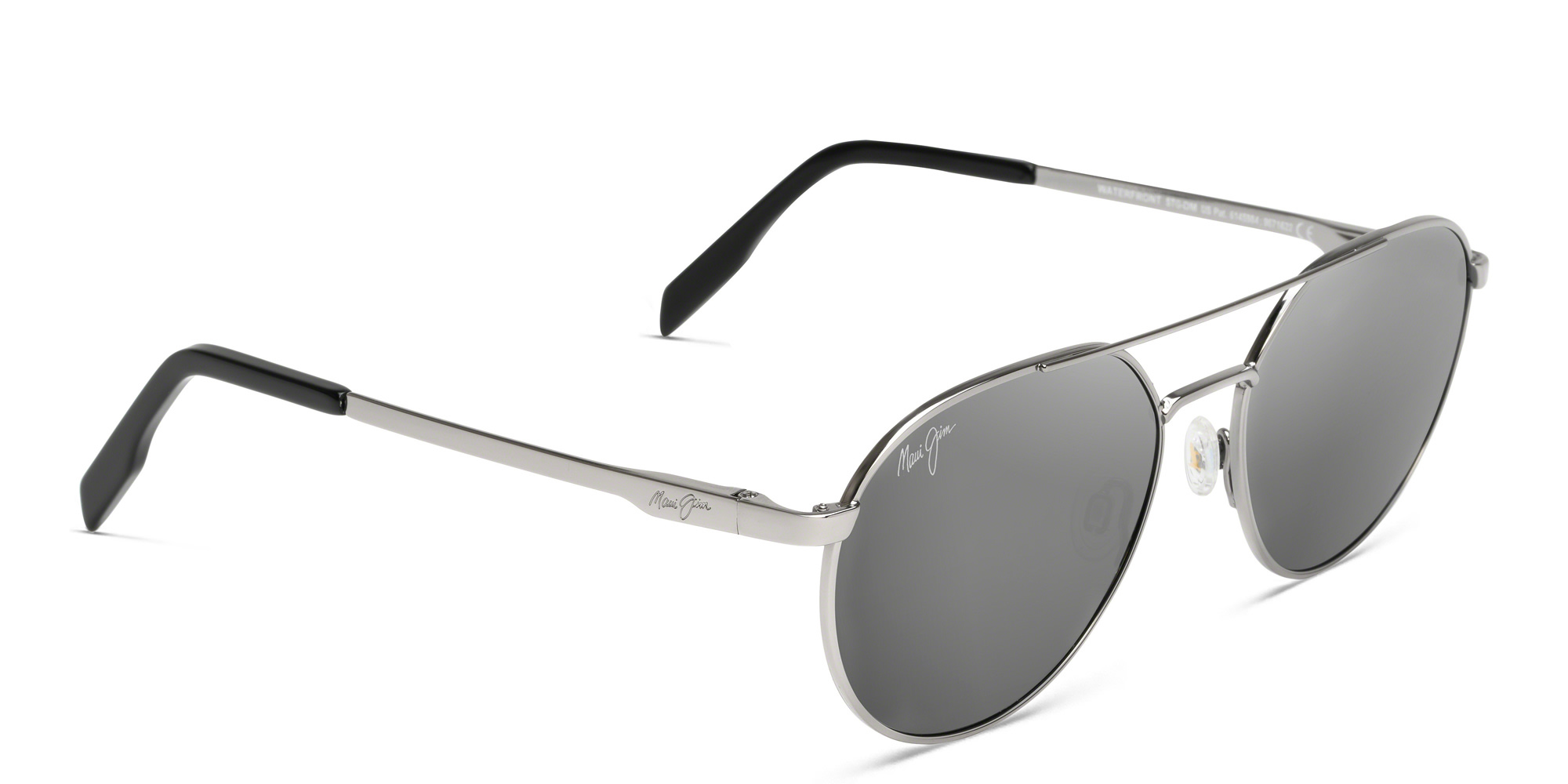 Shop Maui Jim Waterfront Unisex Round Sunglasses in Grey online.