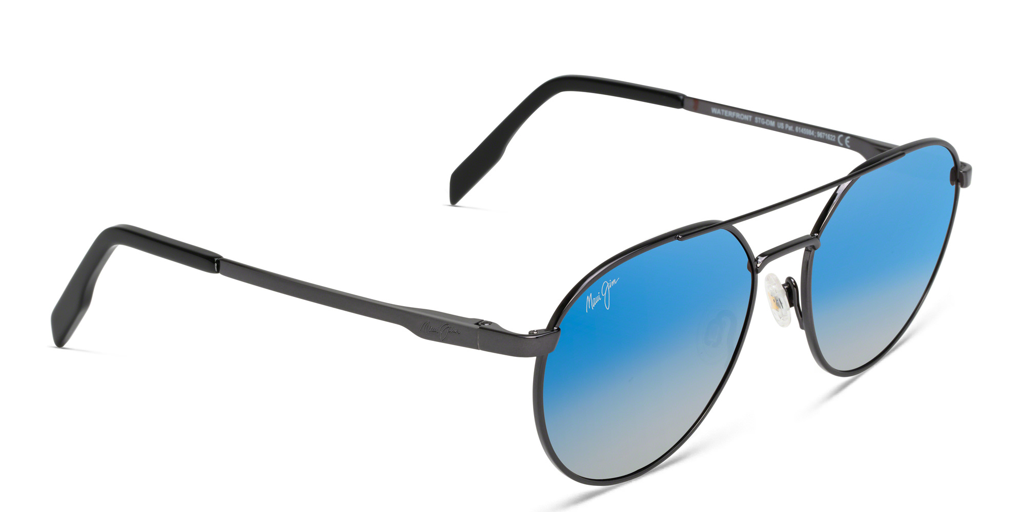 Sunglasses with blue glass top