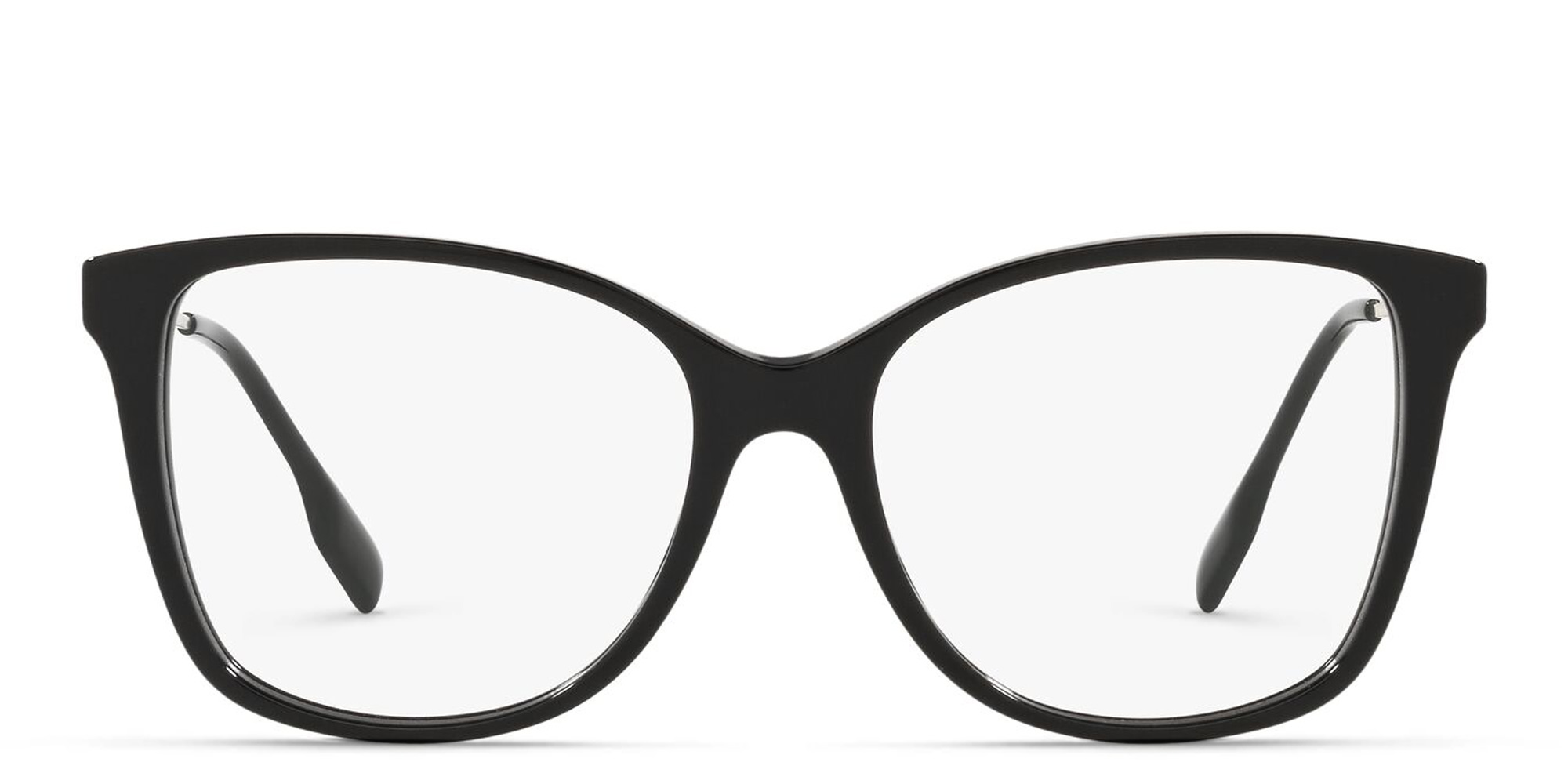 Shop BURBERRY Square Eyeglasses in Black online.