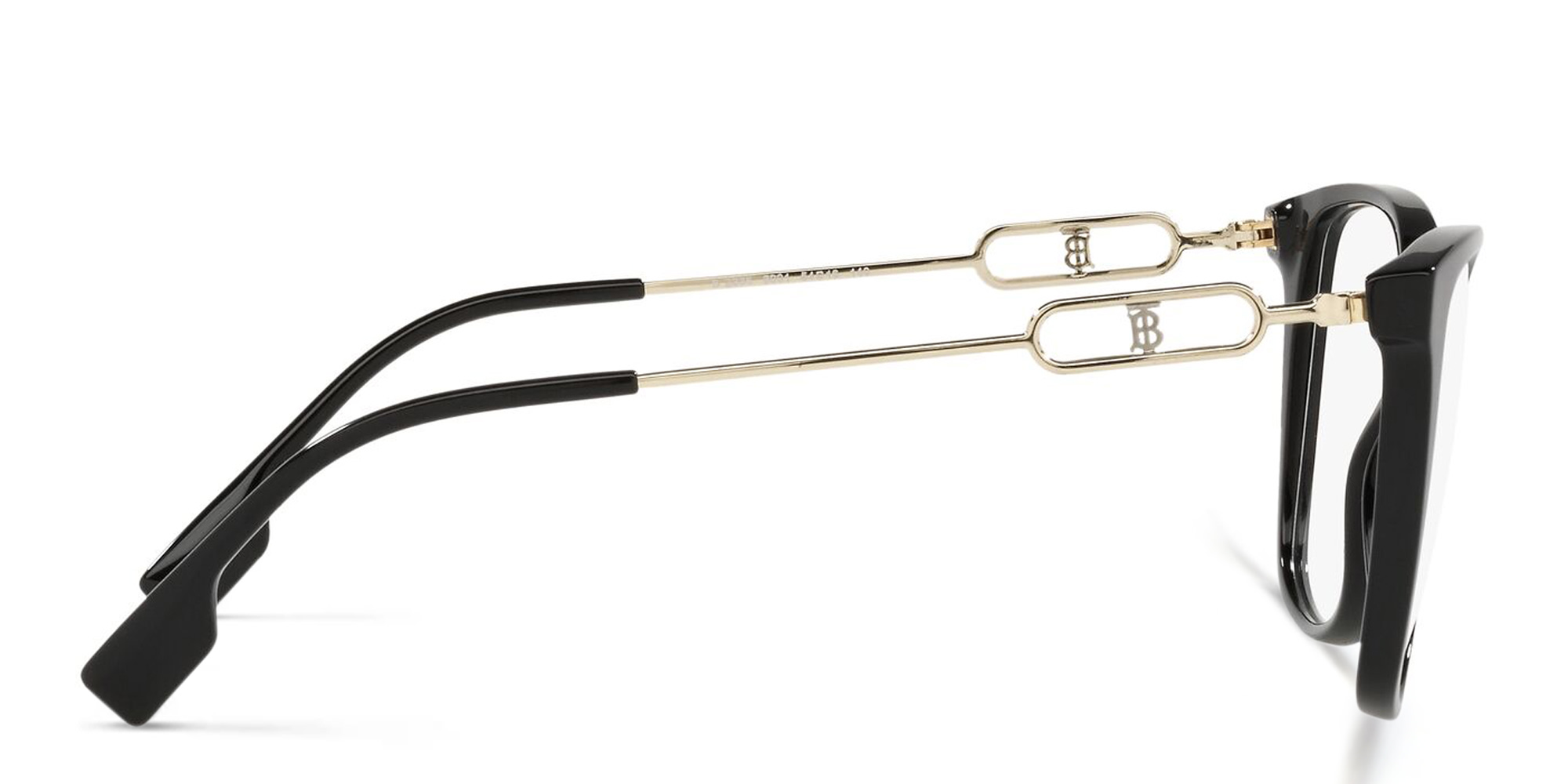 Shop BURBERRY Square Eyeglasses in Black online.