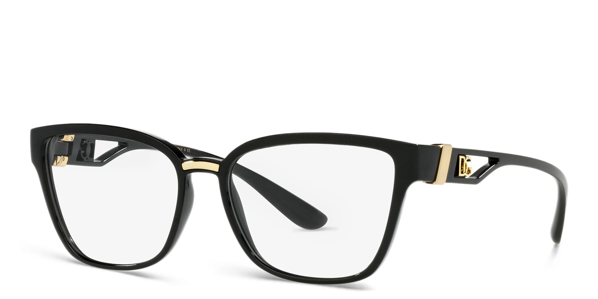 Dolce & Gabbana Wide Cat Eye Eyeglasses in Black – Product Photo 2