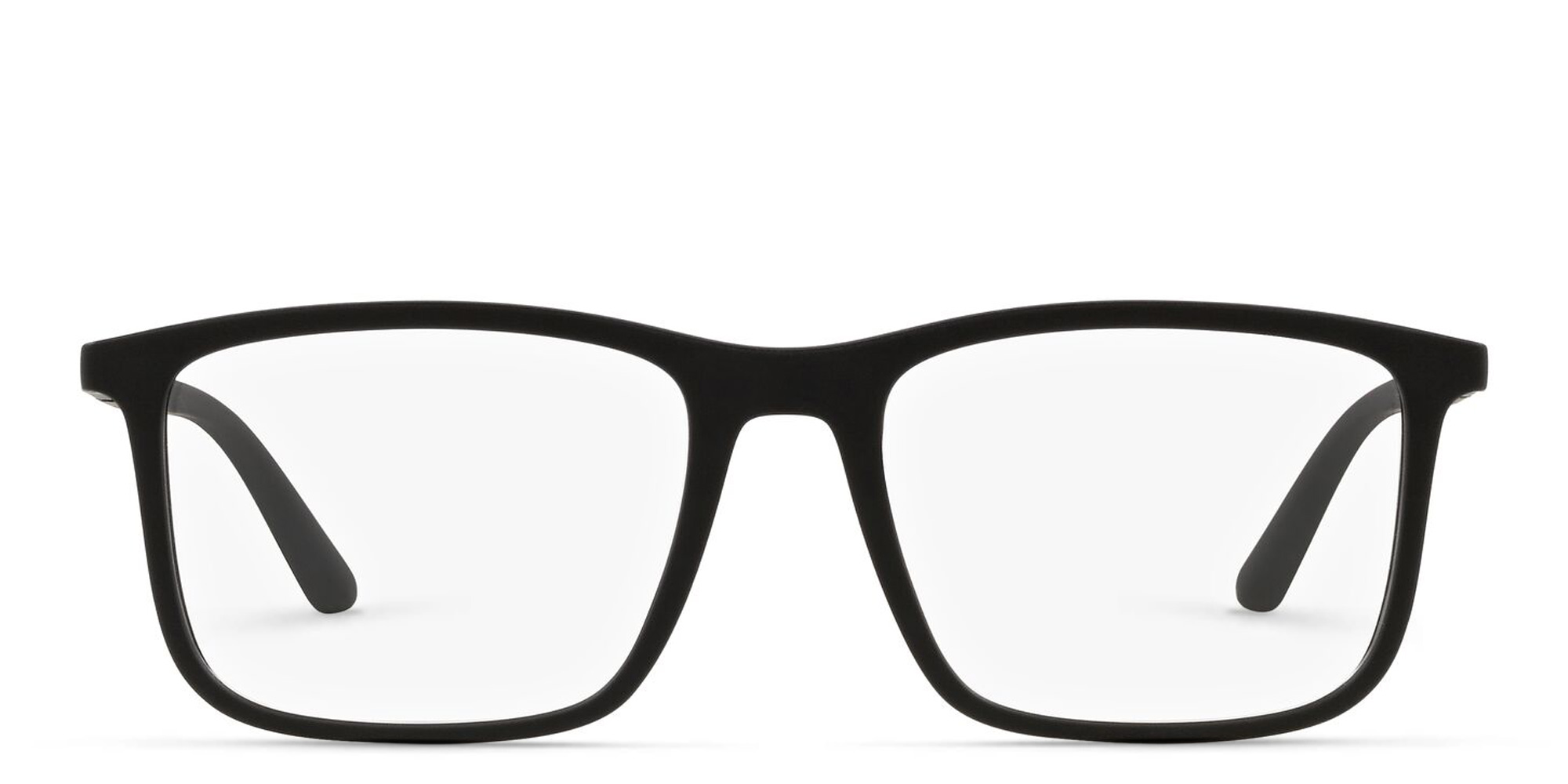 Emporio Armani Rectangle Eyeglasses in Matte Black – Product Photo 1