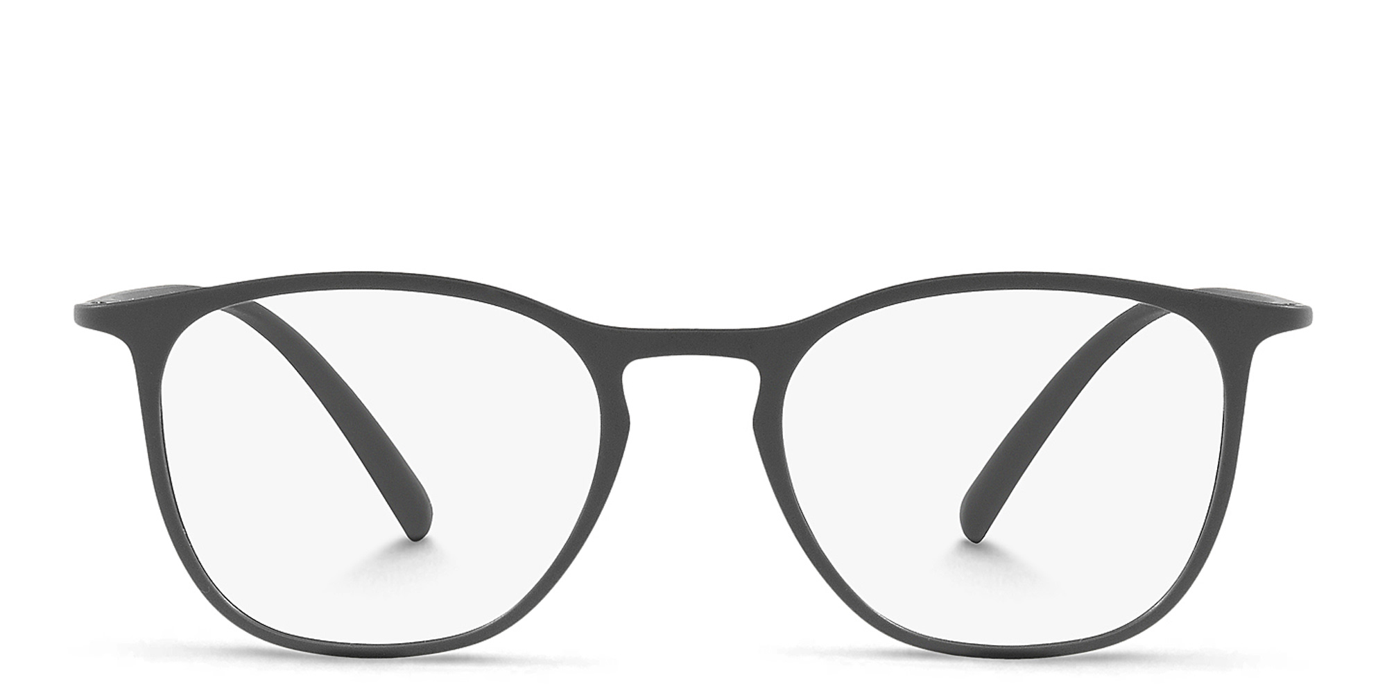 Shop GIORGIO ARMANI Logo Square Eyeglasses in Matte Grey online.