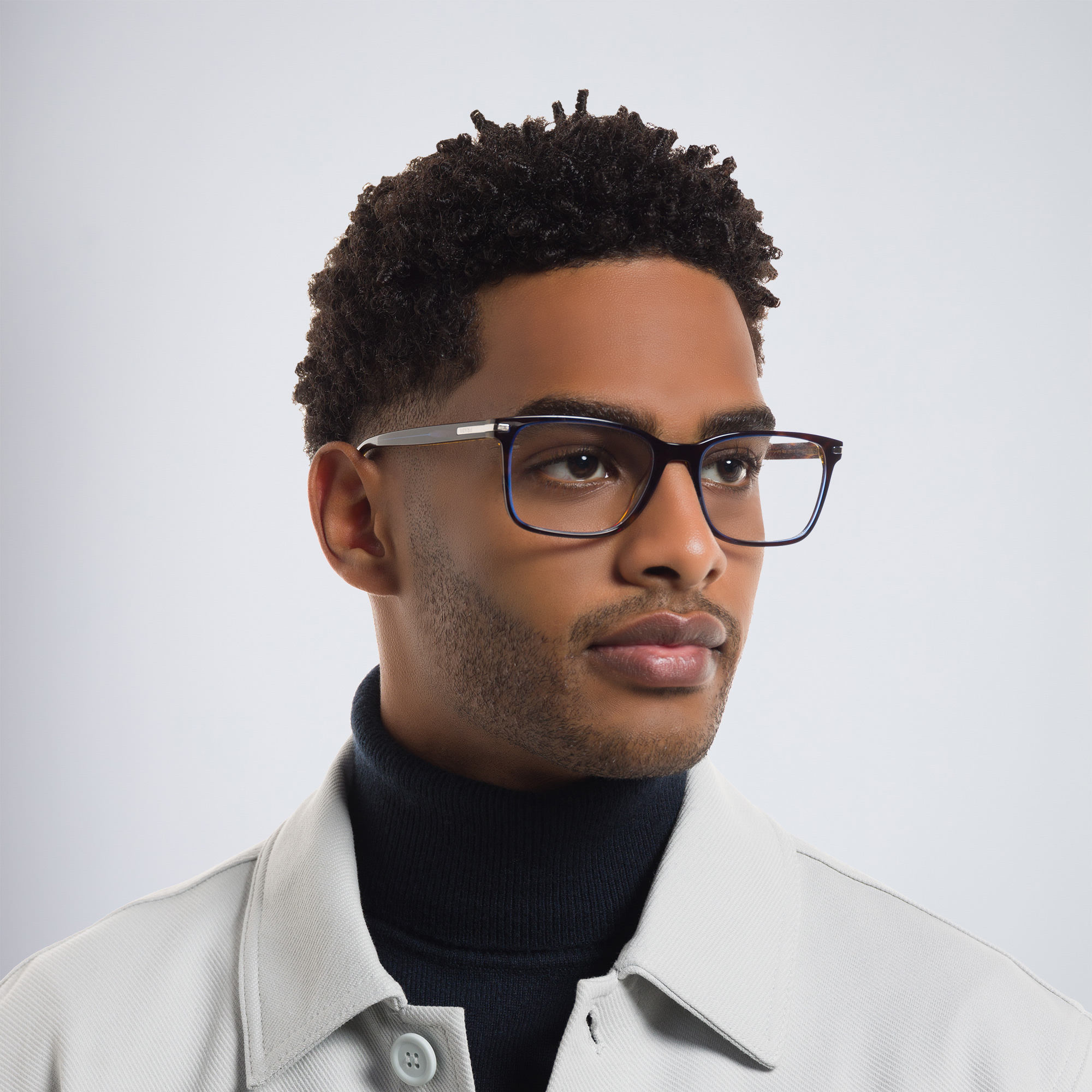 PRADA Wide Rectangle Eyeglasses in Turquoise Tortoise – Product Photo 5