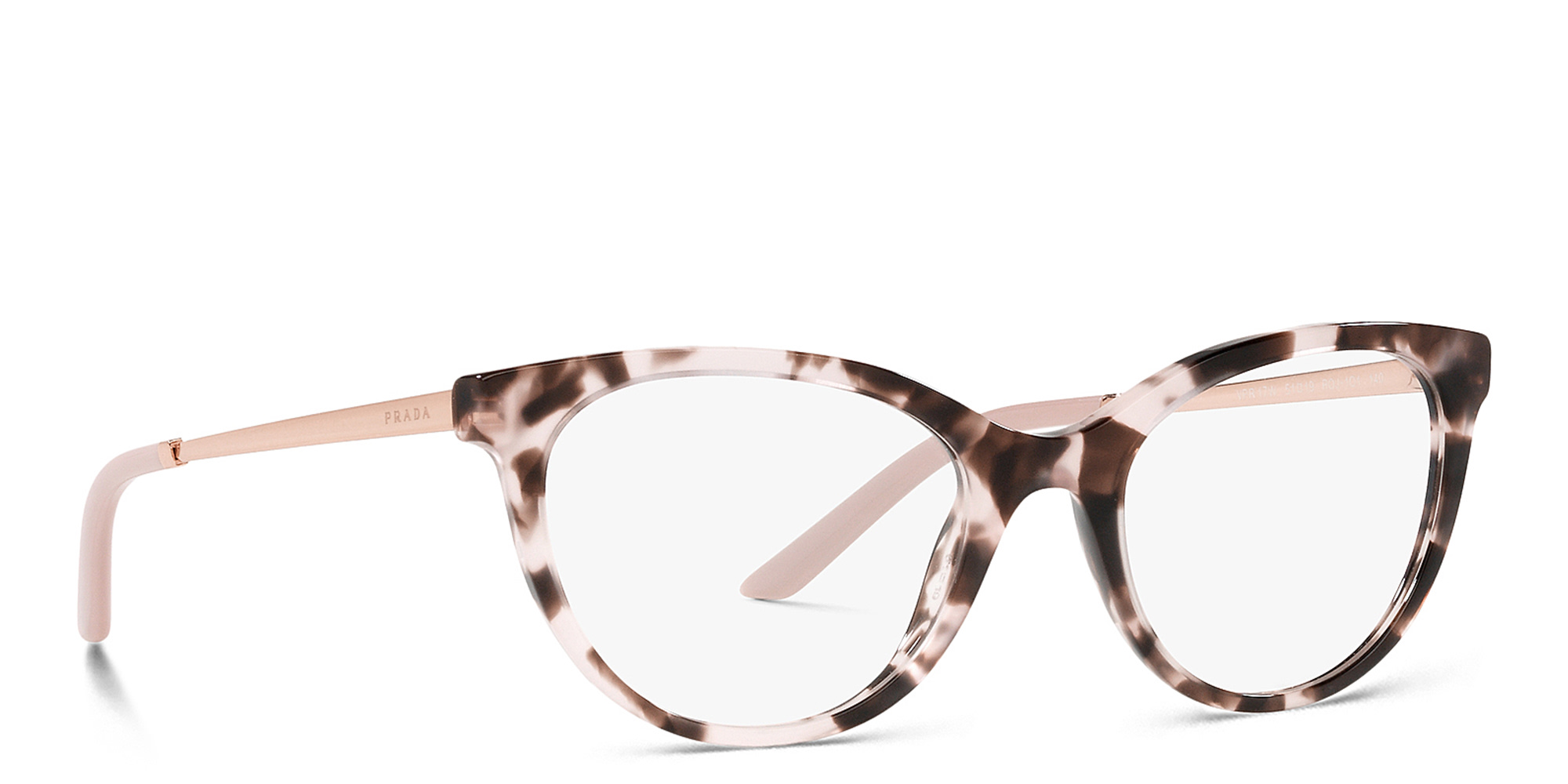 PRADA Round Eyeglasses in Orchid Tortoise – Product Photo 4
