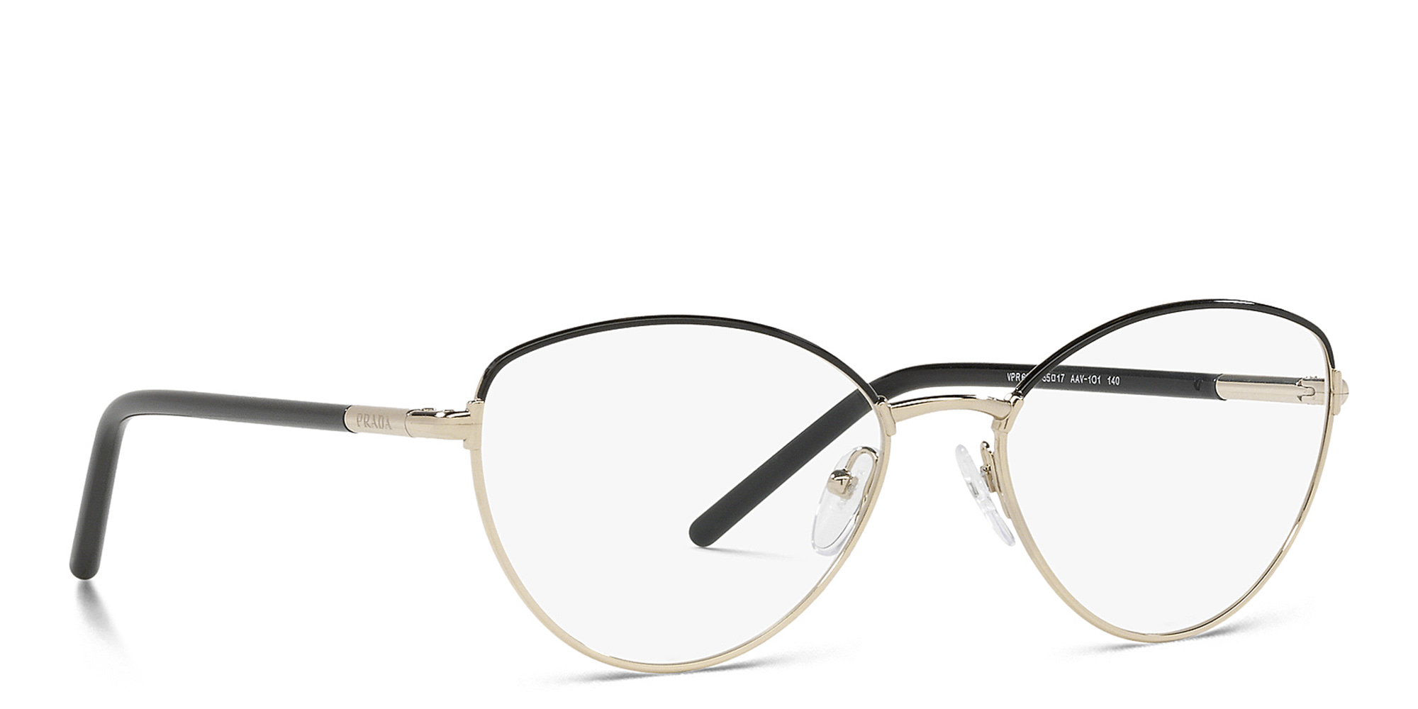 PRADA Wide Cat Eye Eyeglasses in Gold – Product Photo 4
