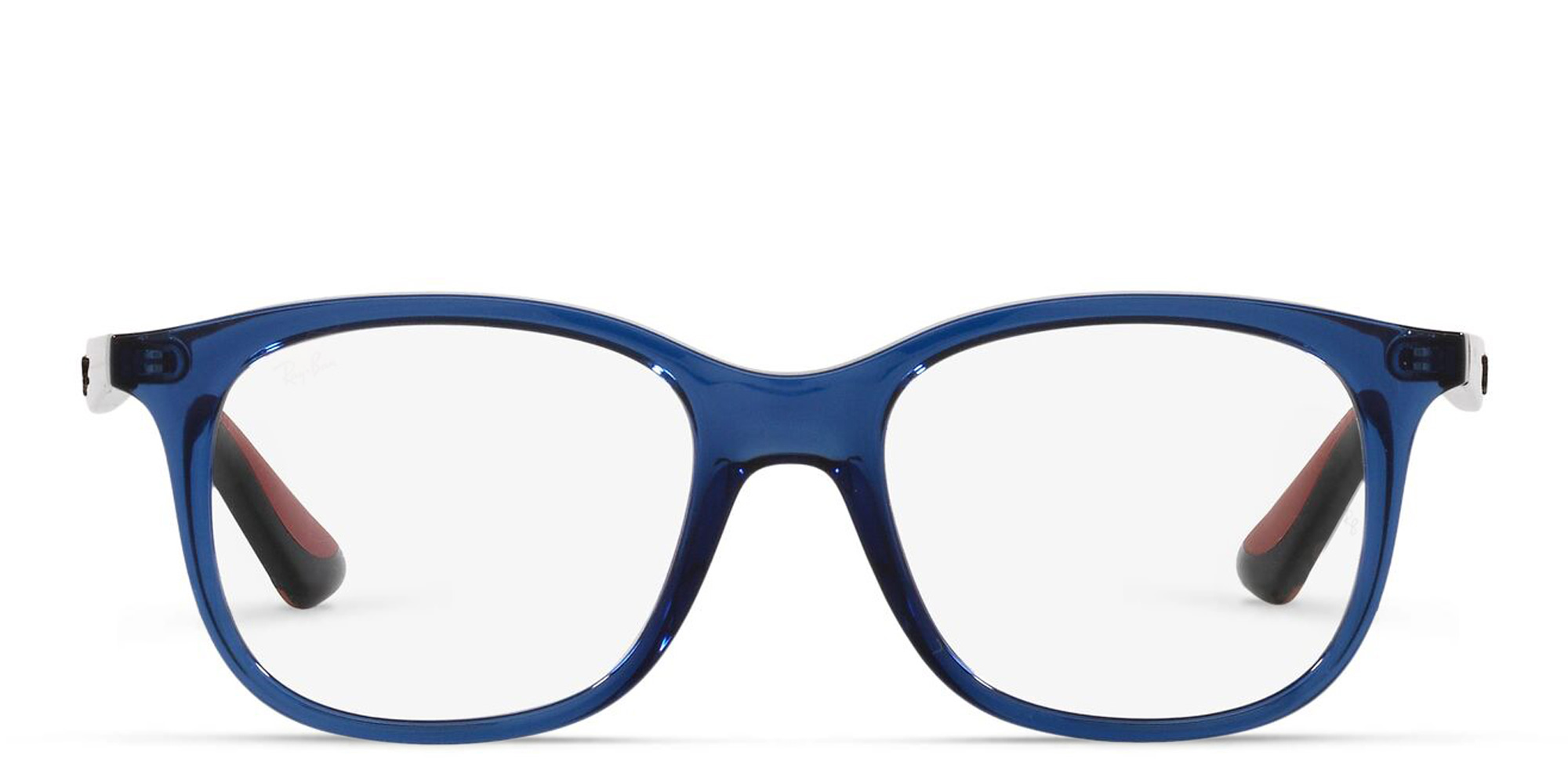 Ray-Ban Junior Kids Square Eyeglasses in Transparent Blue – Product Photo 1