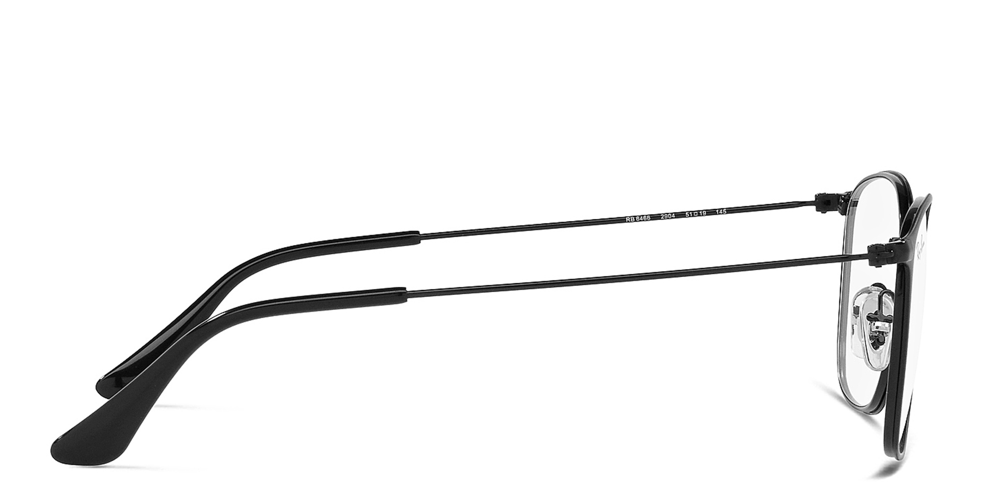 Ray-Ban Unisex Square Eyeglasses in Black – Product Photo 3