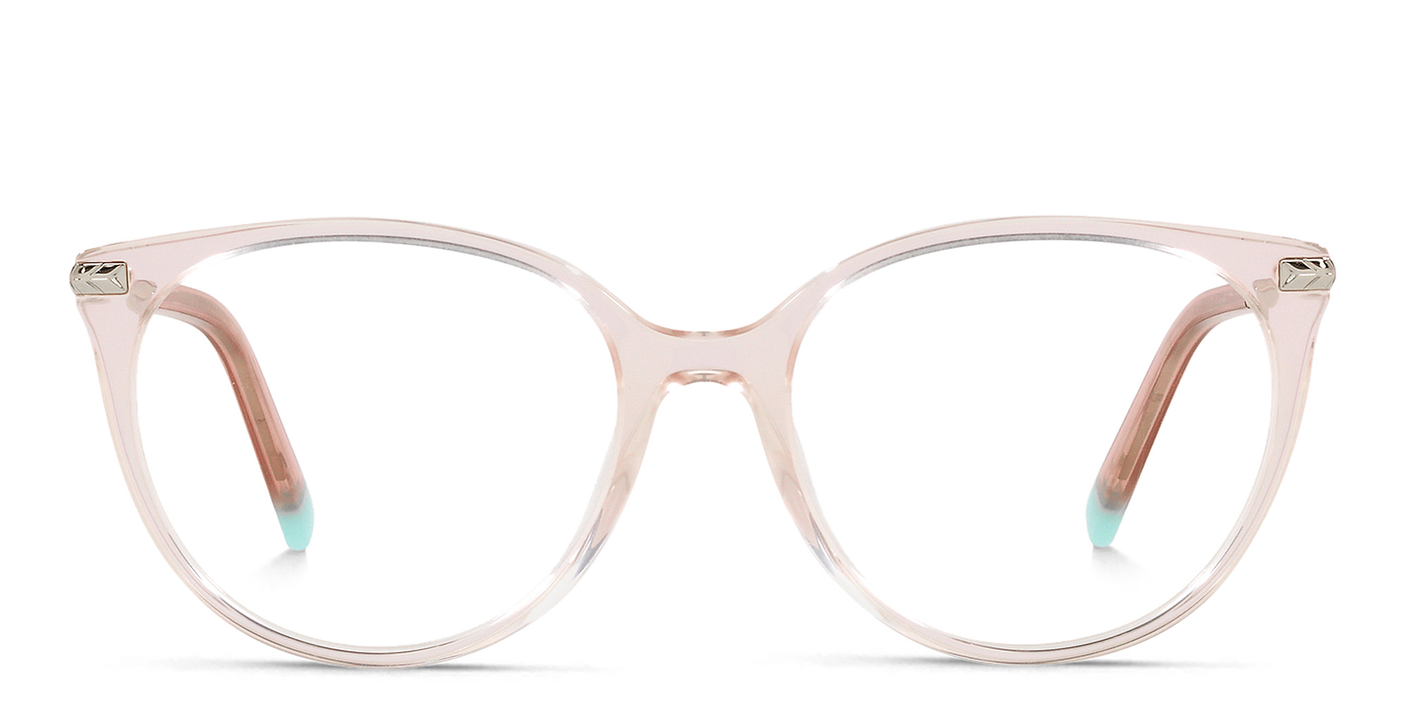 نظارات طبية طراز بانتوس مزدانة بنقشة السنبلة من تيفاني أند كو بلون نيود شفاف - صورة المنتج 1