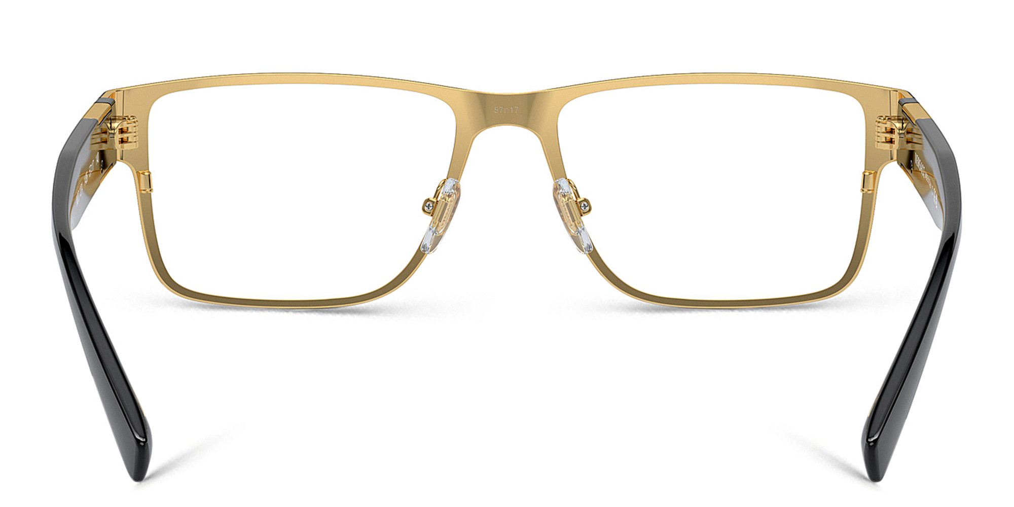 VERSACE Medusa-embellished wide rectangle eyeglasses in Black – Product Photo 4