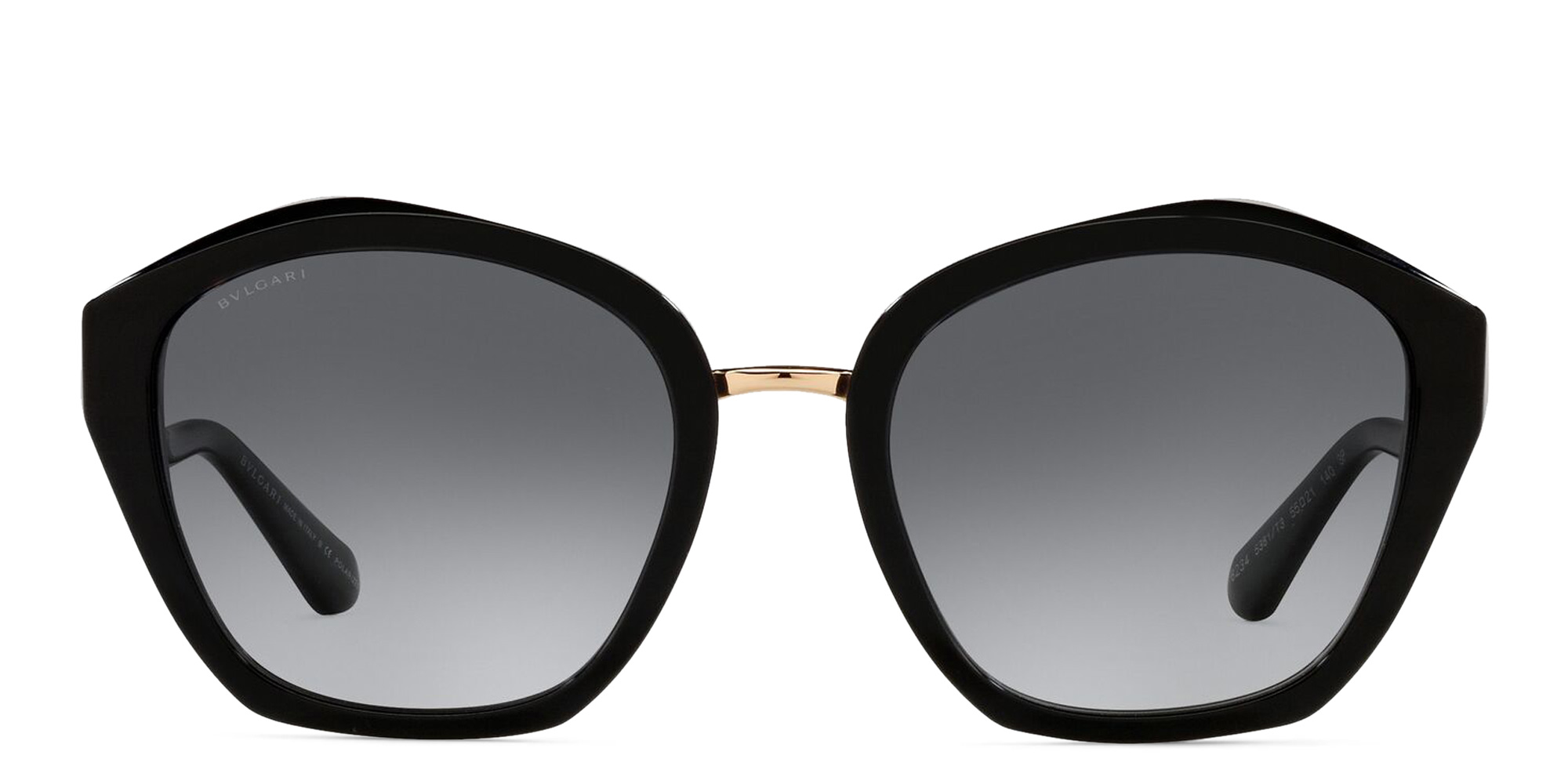 BVLGARI Irregular Sunglasses in Black Gradient Grey – Product Photo 1