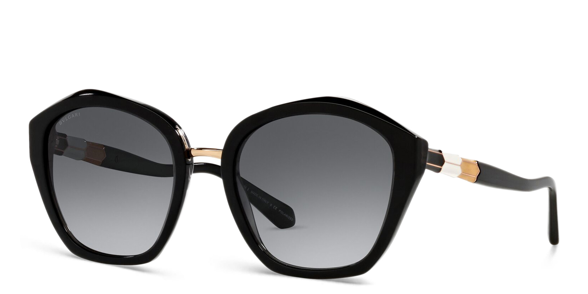 BVLGARI Irregular Sunglasses in Black Gradient Grey – Product Photo 2