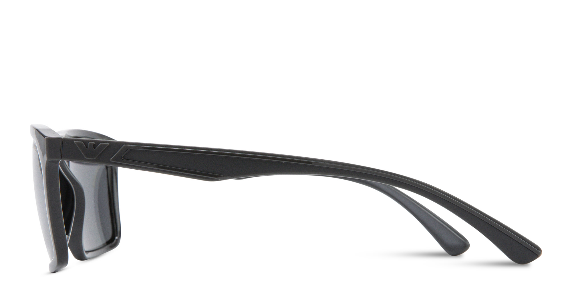 Shop Emporio Armani Irregular Sunglasses in Grey online.