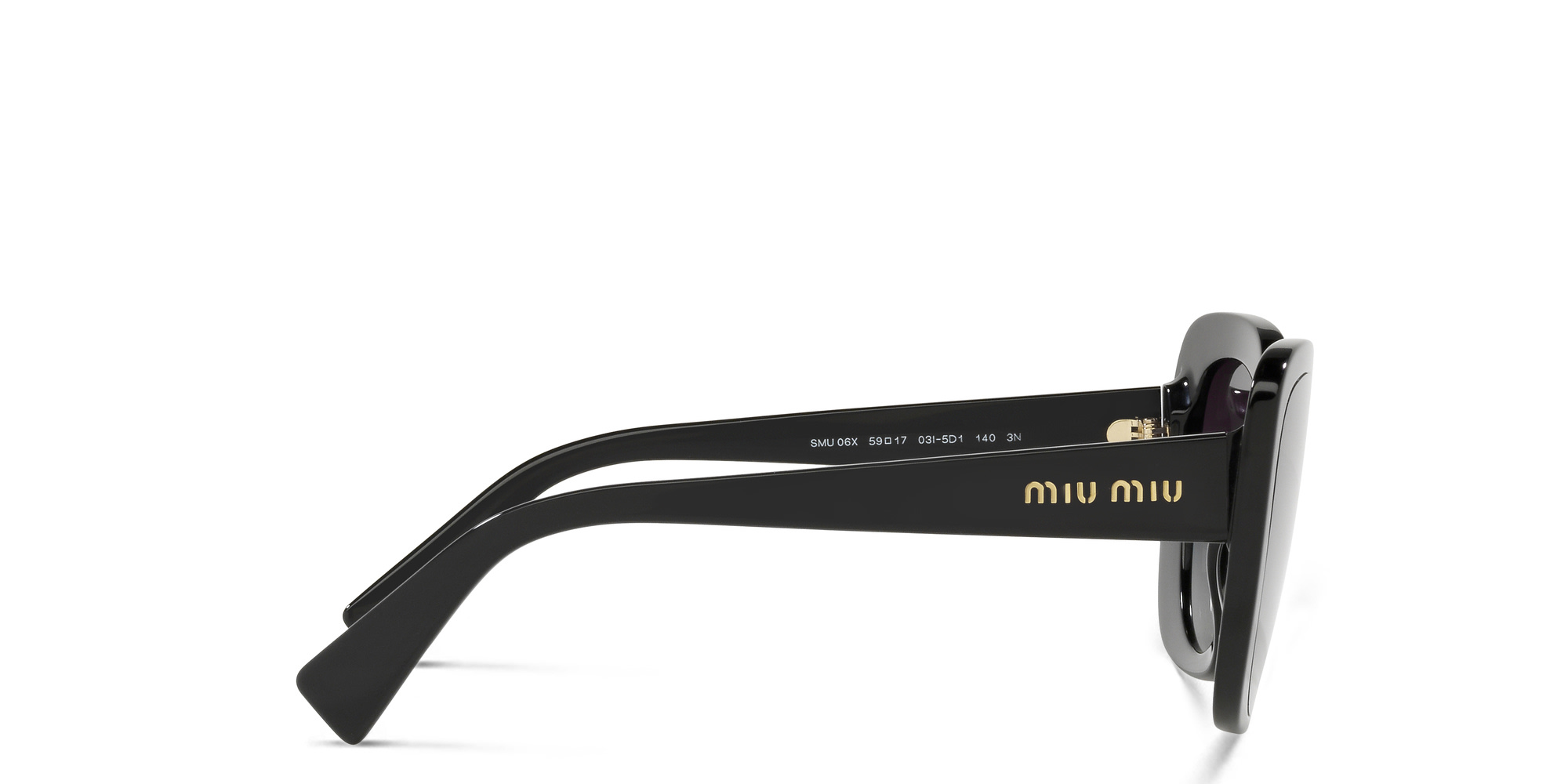 Shop MIU MIU Cat Eye Sunglasses in Cystal Black online.