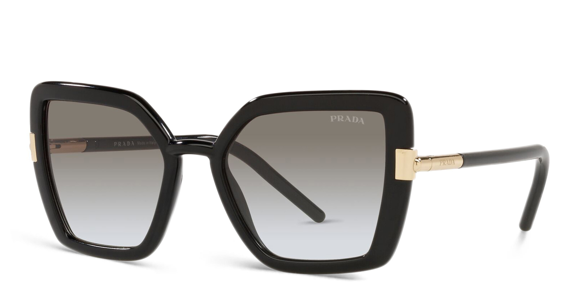 نظارة شمسية بإطار كات آي من برادا بلون أسود - صورة المنتج 2