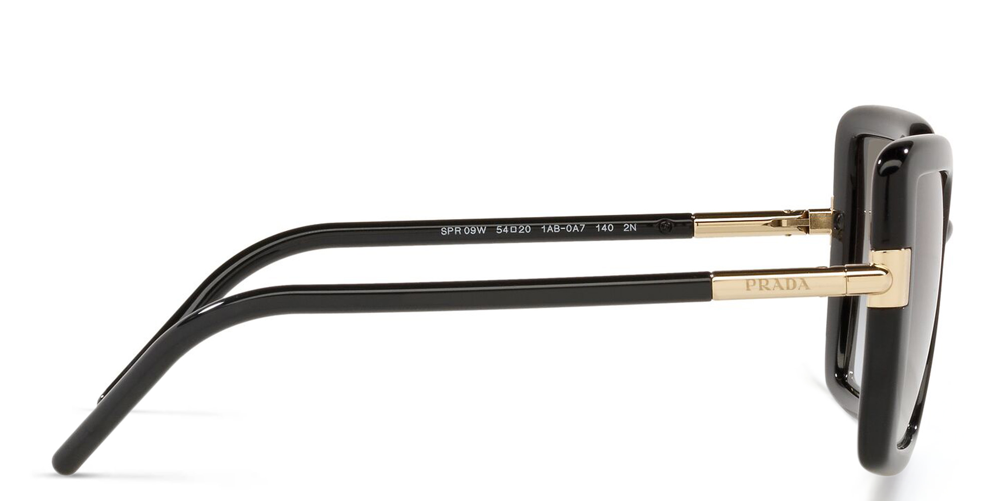 نظارة شمسية بإطار كات آي من برادا بلون أسود - صورة المنتج 3