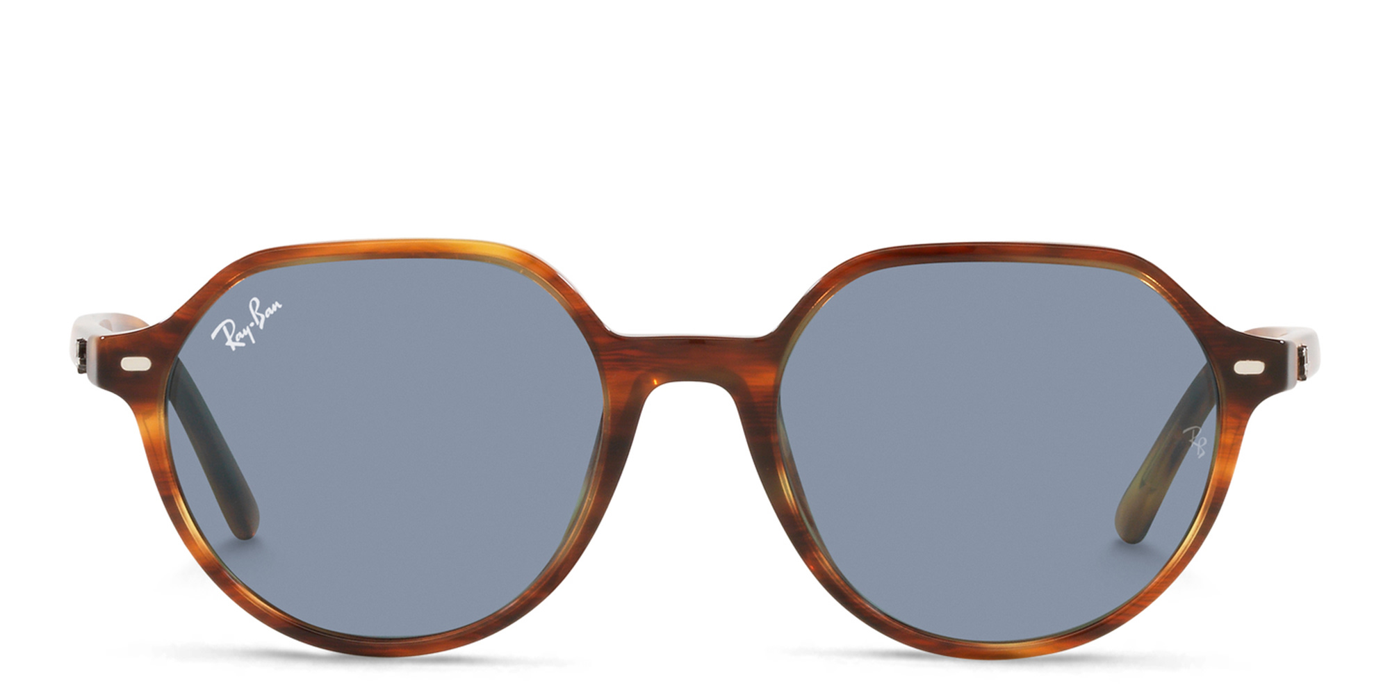 Shop Ray-Ban Thalia Unisex Square Sunglasses in Striped Havana online.
