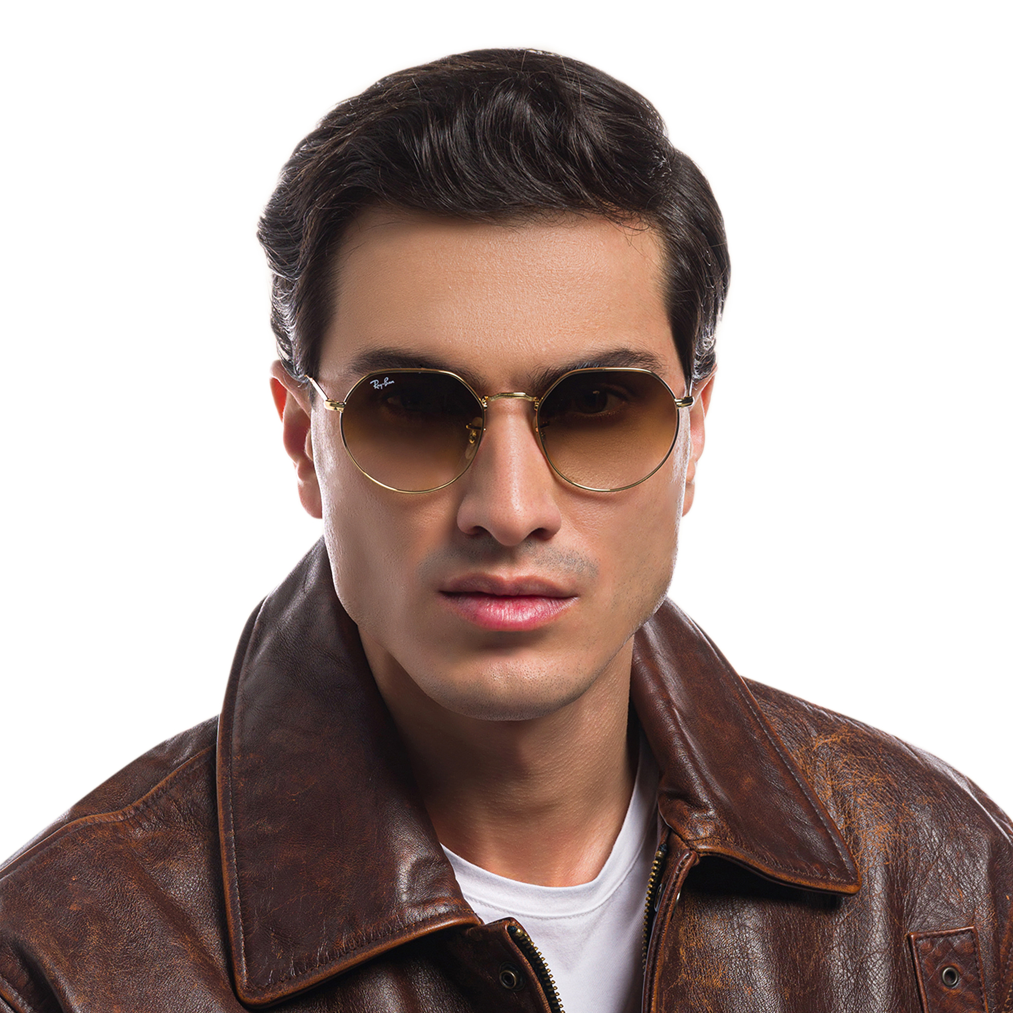 Ray-Ban Jack Unisex Irregular Sunglasses in Gold – Product Photo 8