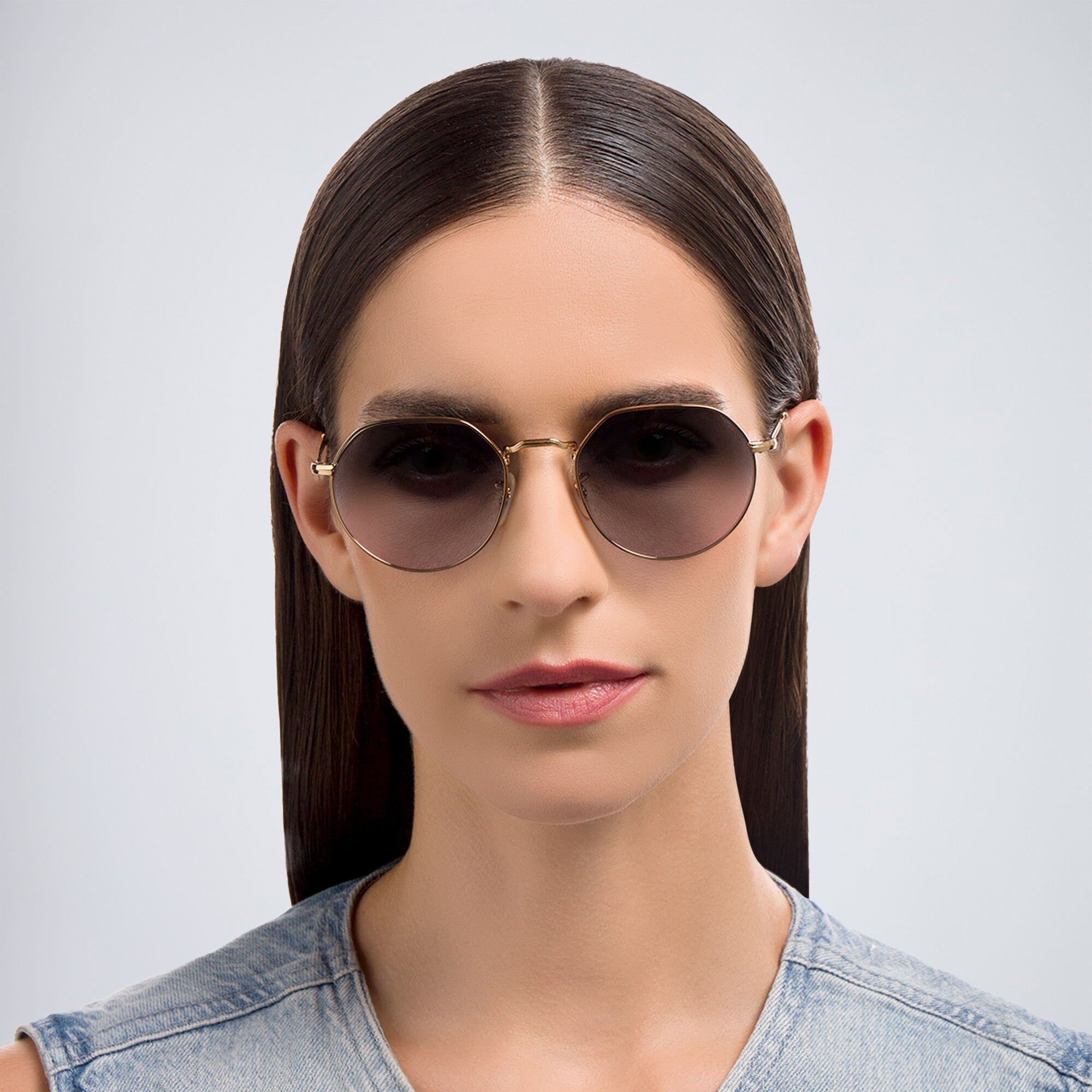 Shop Ray-Ban Jack Unisex Irregular Sunglasses in Gold online.