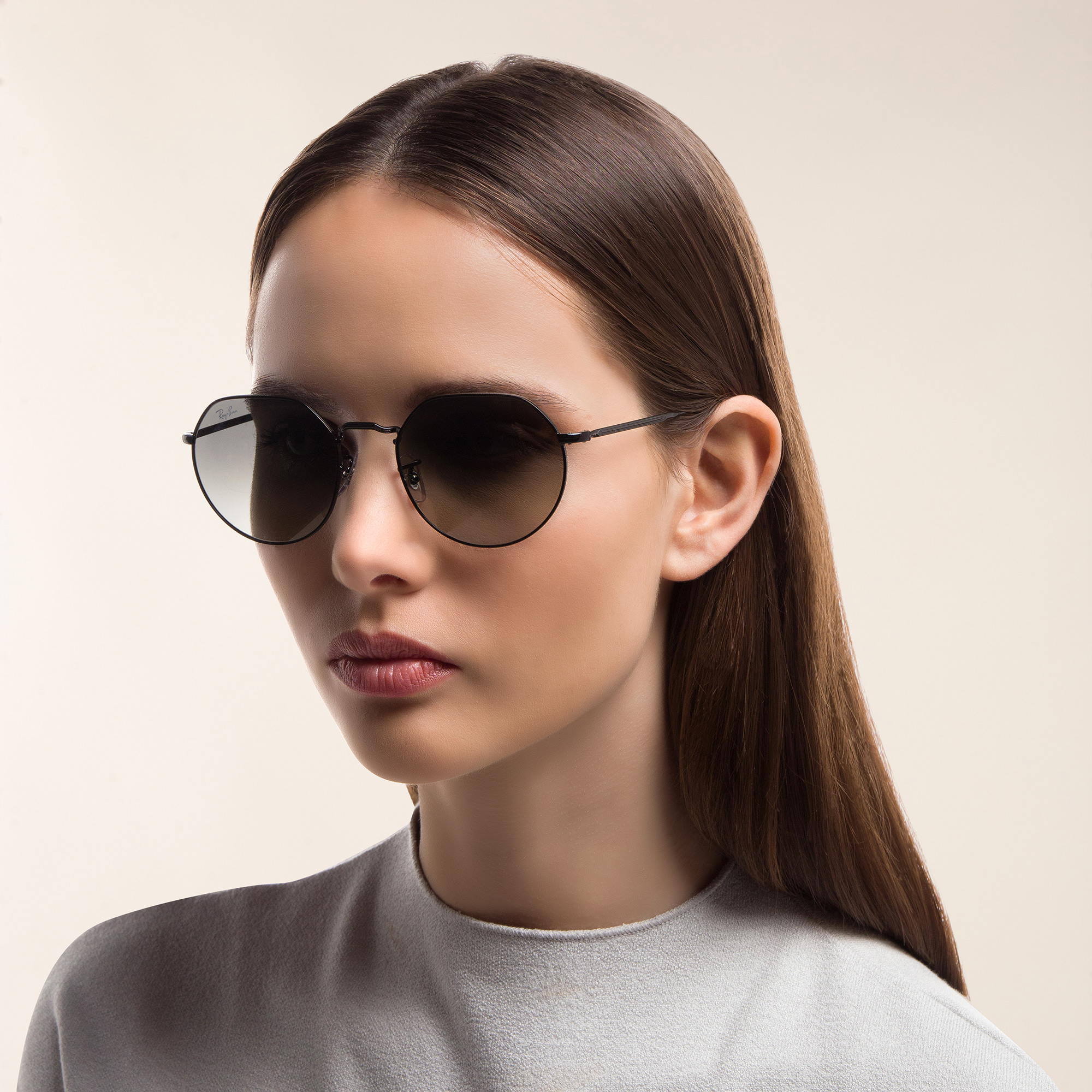 Ray-Ban Jack Unisex Irregular Sunglasses in Black – Product Photo 6