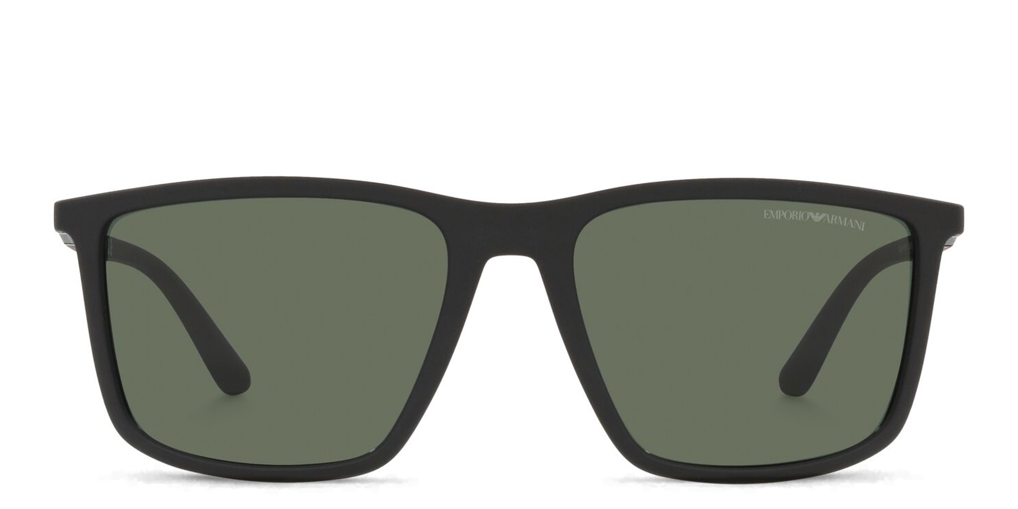 Emporio Armani Rectangle Sunglasses in Matte Black – Product Photo 1