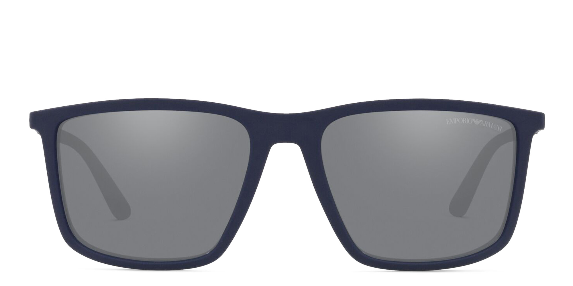 Emporio Armani Rectangle Sunglasses in Matte Blue – Product Photo 1