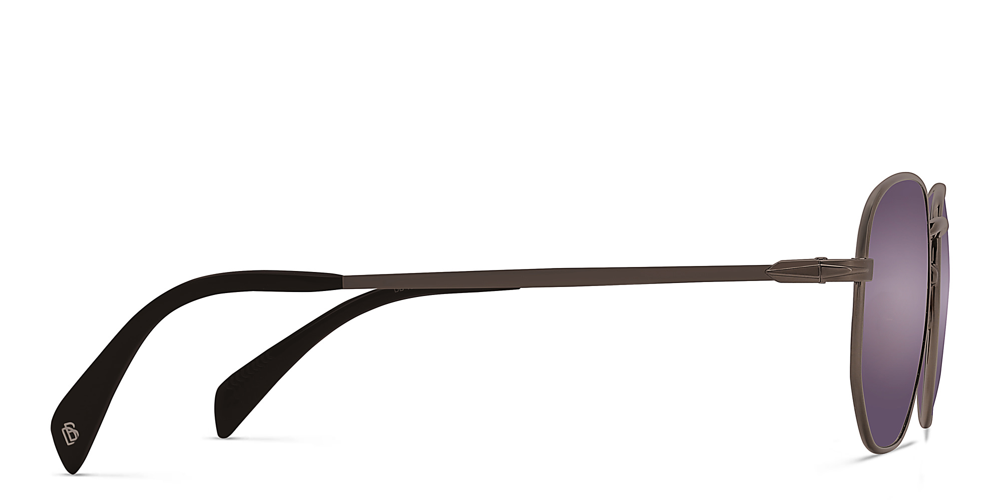 DAVID BECKHAM Irregular Sunglasses in Dark Ruthenium – Product Photo 3