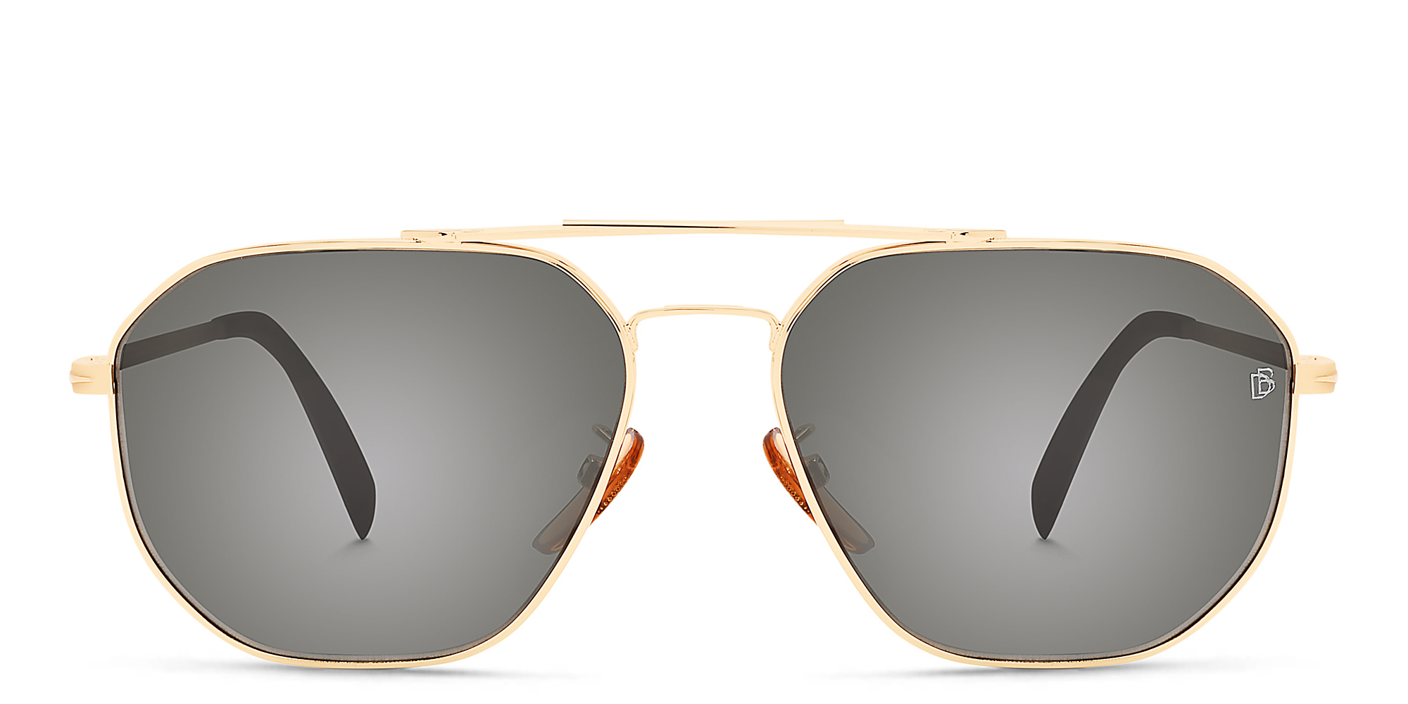 DAVID BECKHAM Pilot Sunglasses in Gold Havana – Product Photo 1