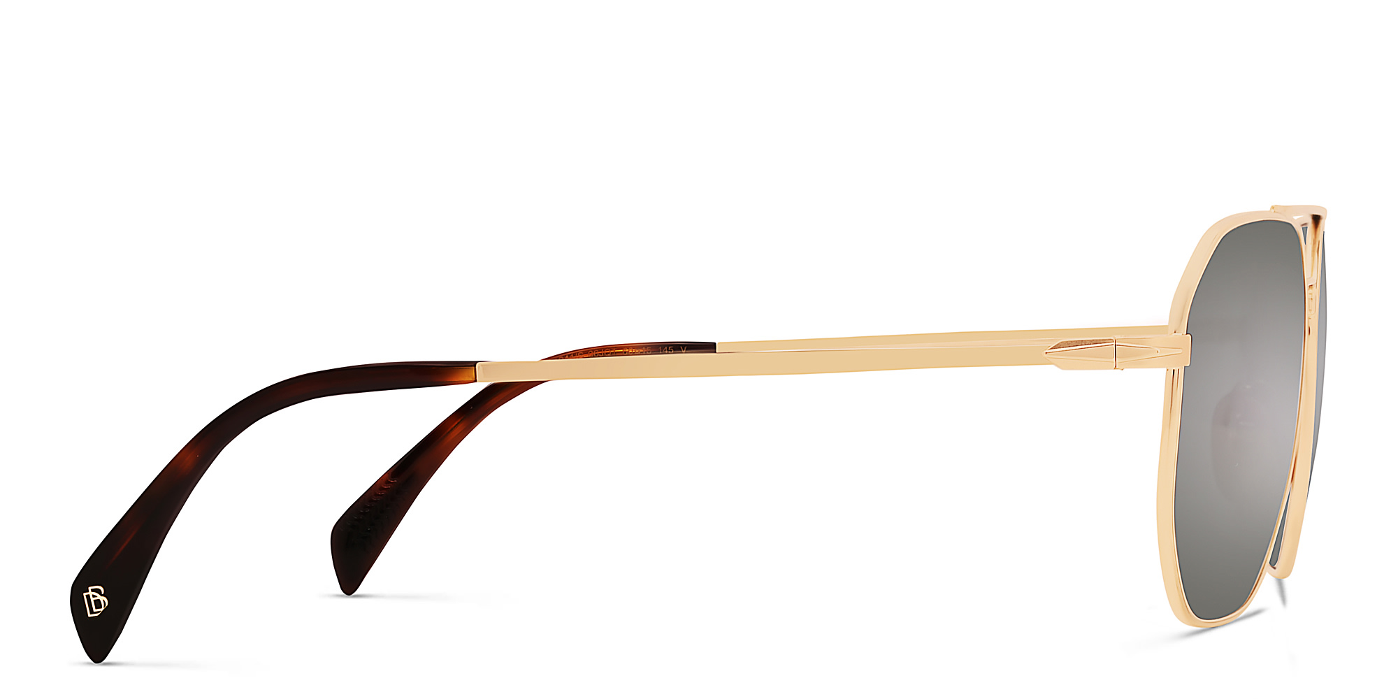 DAVID BECKHAM Pilot Sunglasses in Gold Havana – Product Photo 3