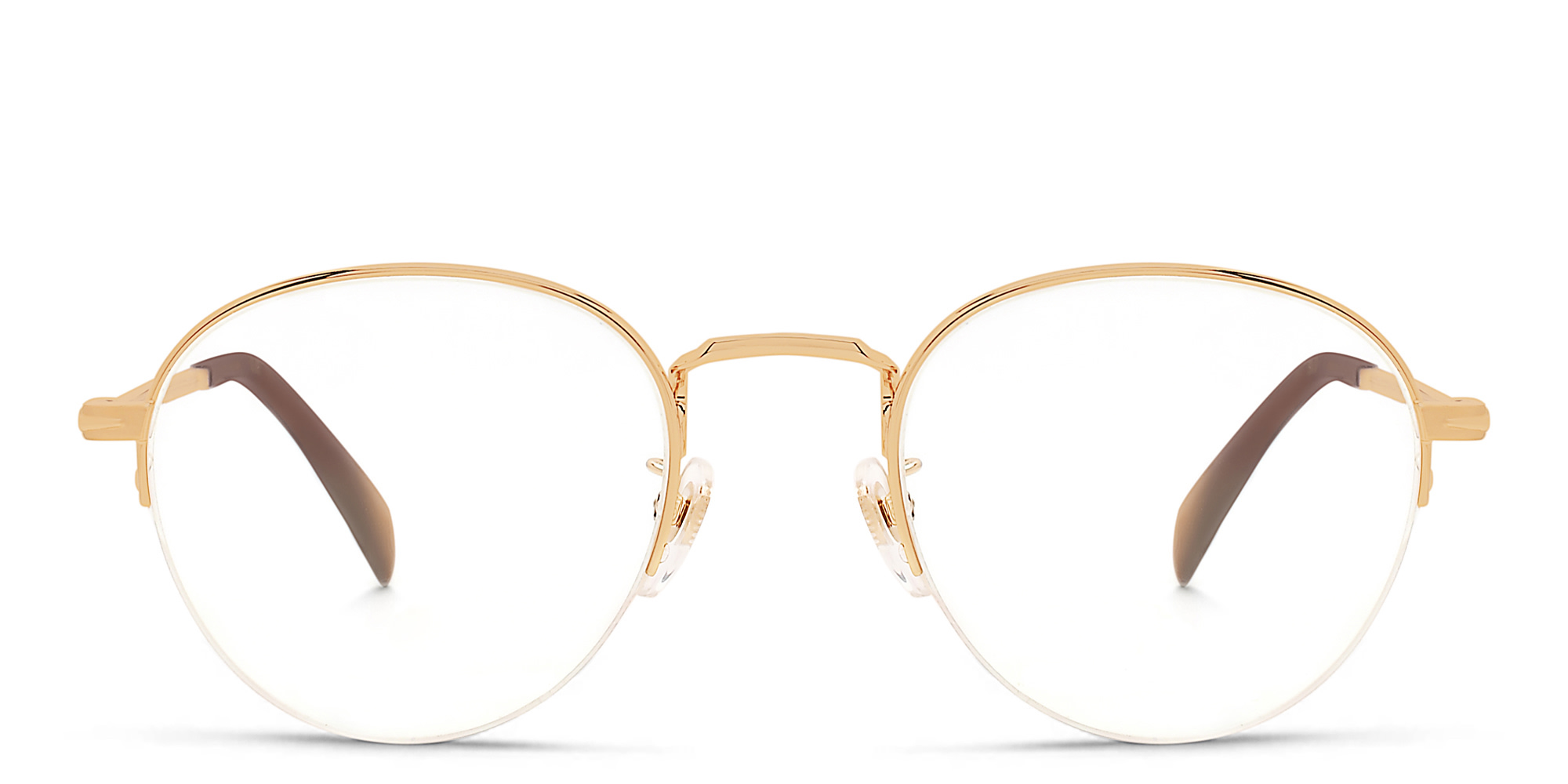 DAVID BECKHAM Round Eyeglasses in Gold – Product Photo 1