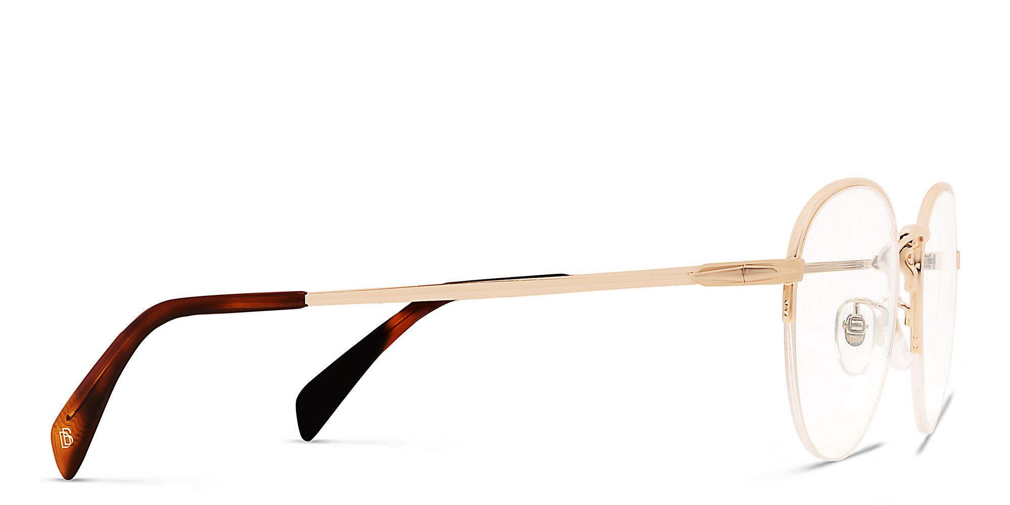 DAVID BECKHAM Round Eyeglasses in Gold – Product Photo 3