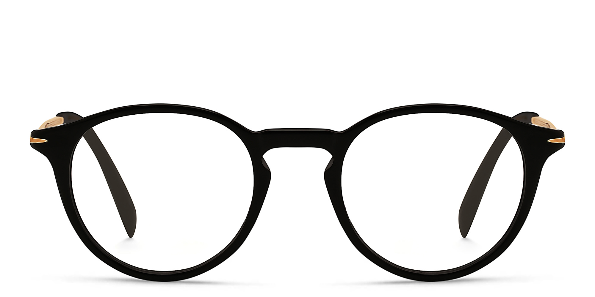 DAVID BECKHAM Round Eyeglasses in Black – Product Photo 1