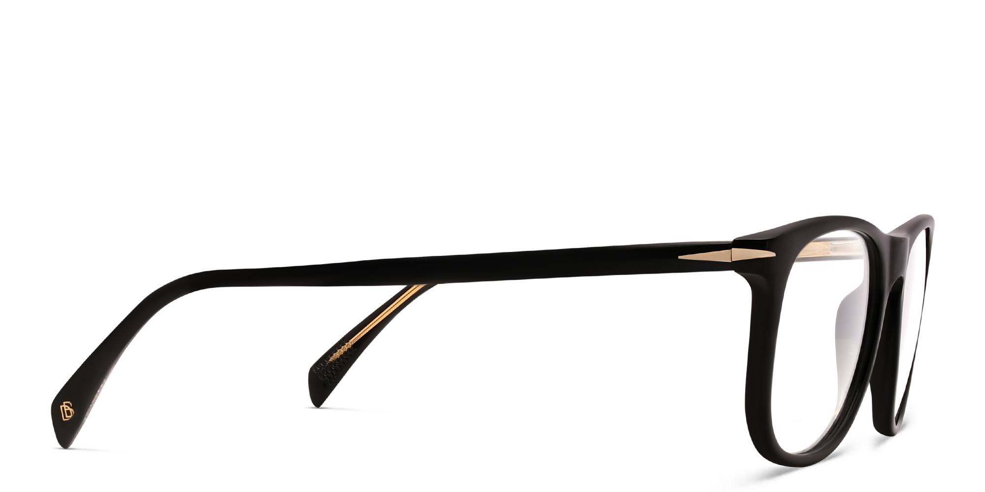 DAVID BECKHAM Rectangle Eyeglasses in Black – Product Photo 3