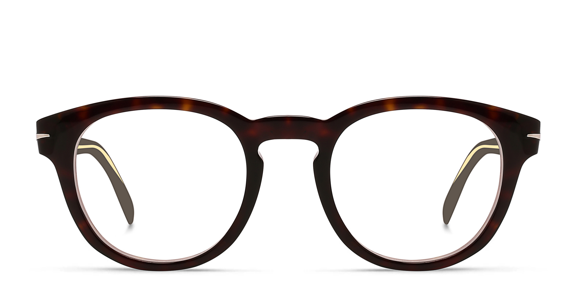 DAVID BECKHAM Round Eyeglasses in Havana – Product Photo 1