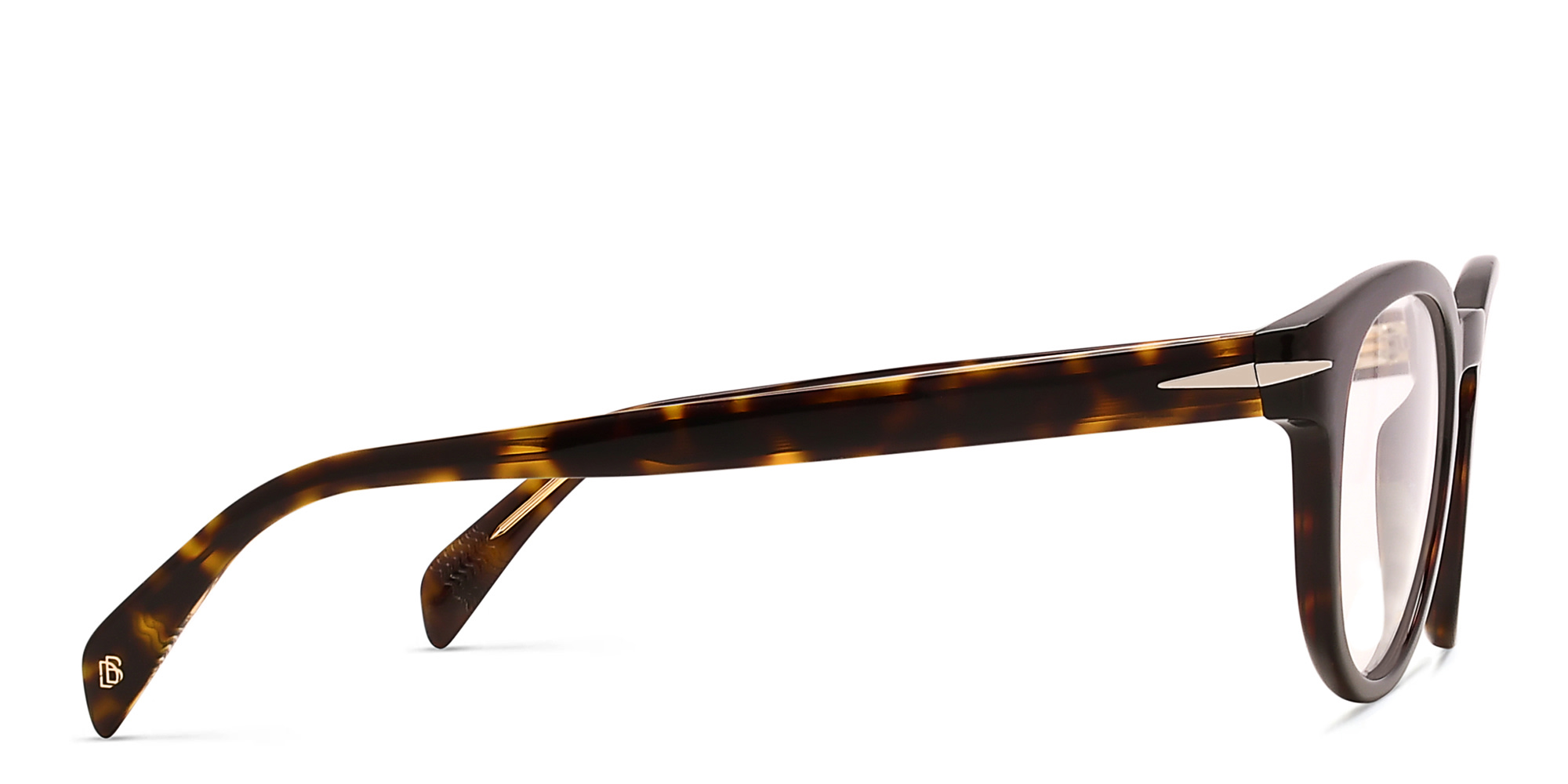 DAVID BECKHAM Round Eyeglasses in Havana – Product Photo 3