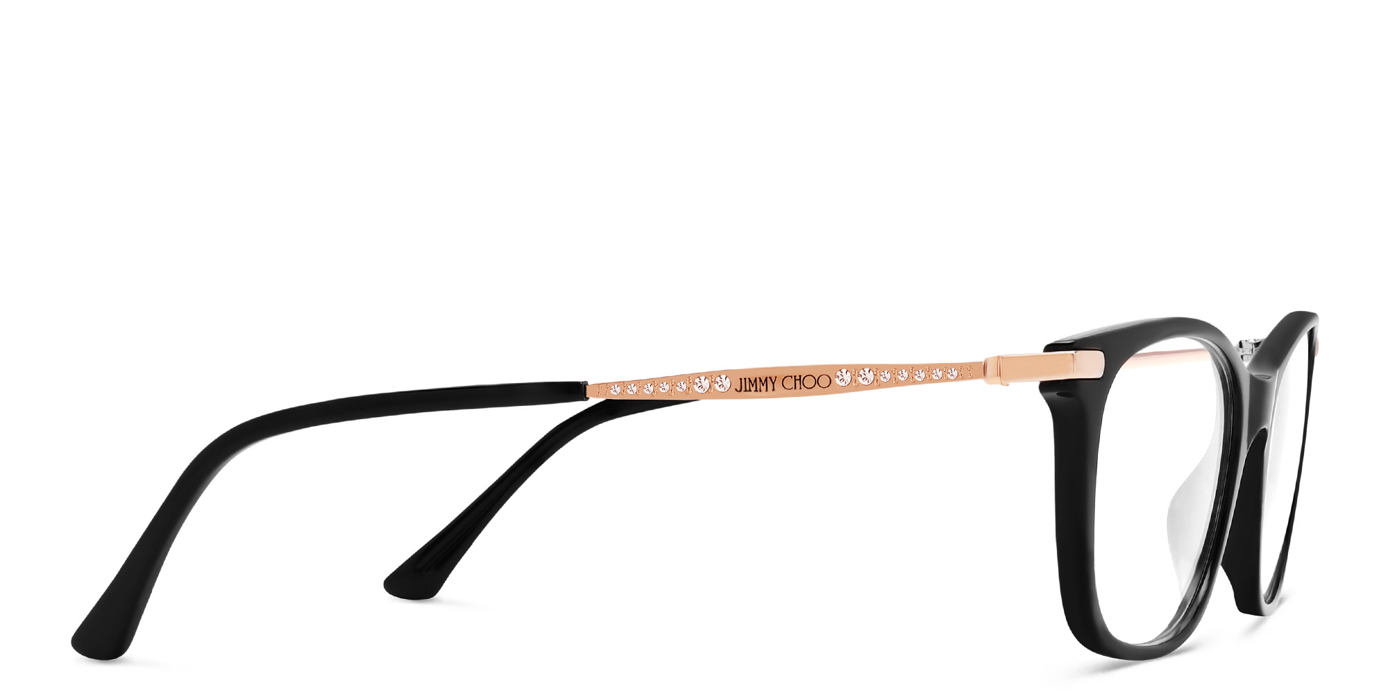 JIMMY CHOO Rectangle Eyeglasses in Black – Product Photo 3